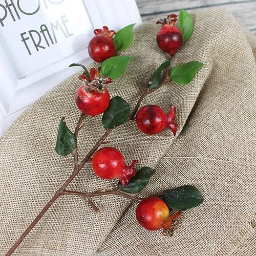 COHEALI Artificial Pomegranate Flower 5Pcs Decor