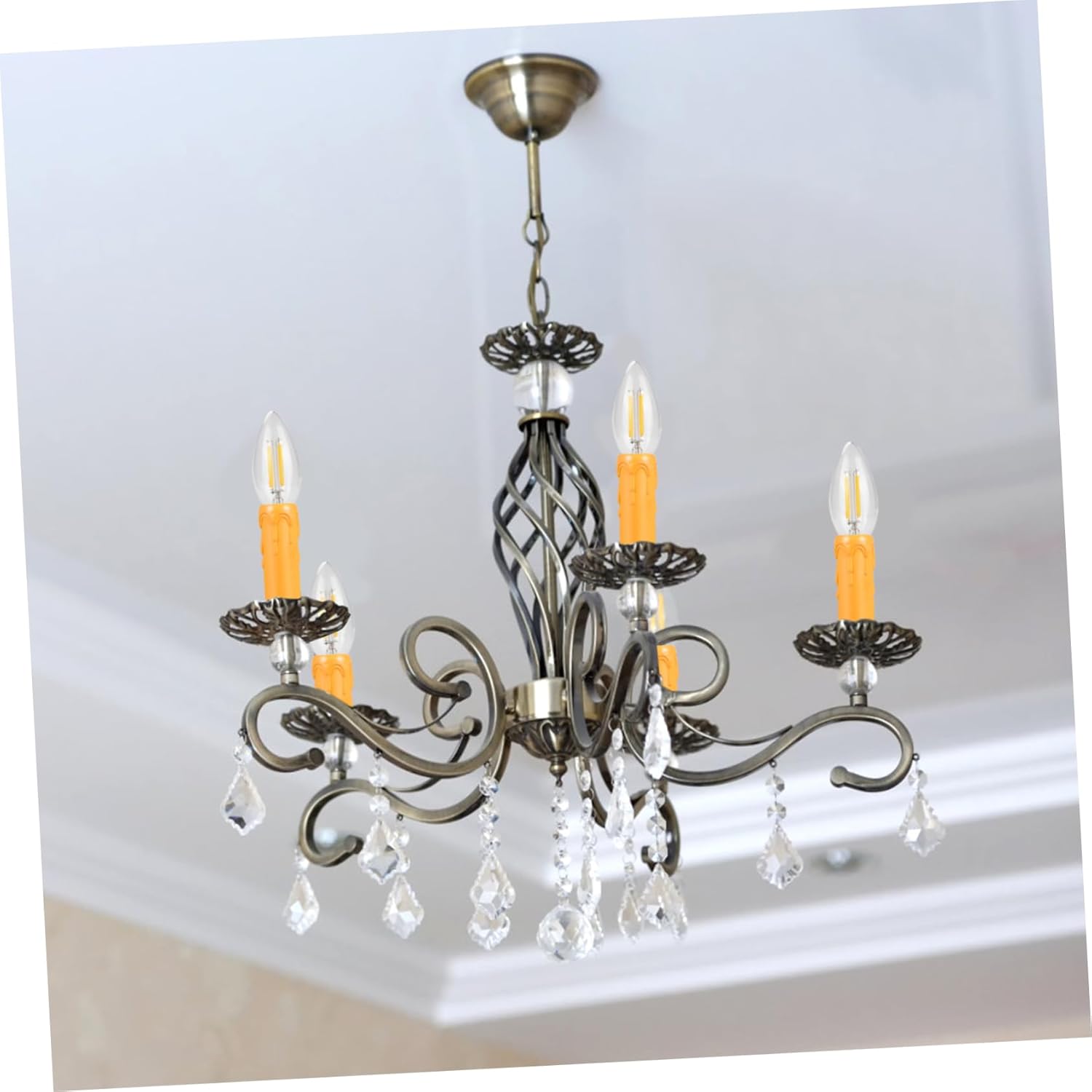 NUOBESTY 20 Pcs Lightweight Plastic Candle Sleeves for Chandeliers and Events