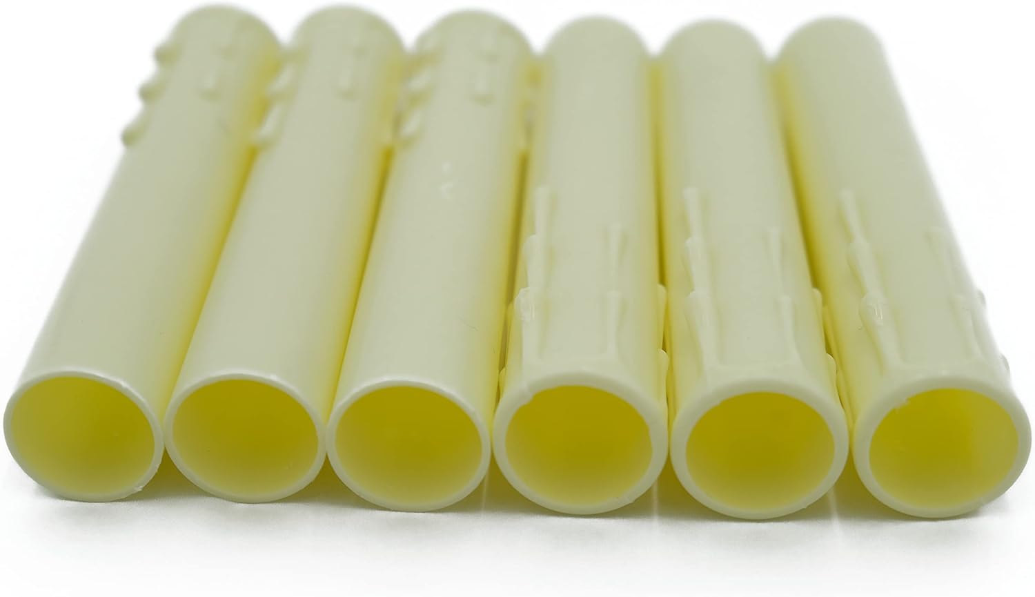 Cream Fiber Drip Candelabra Base 6 Inch Candle Covers Set of Six