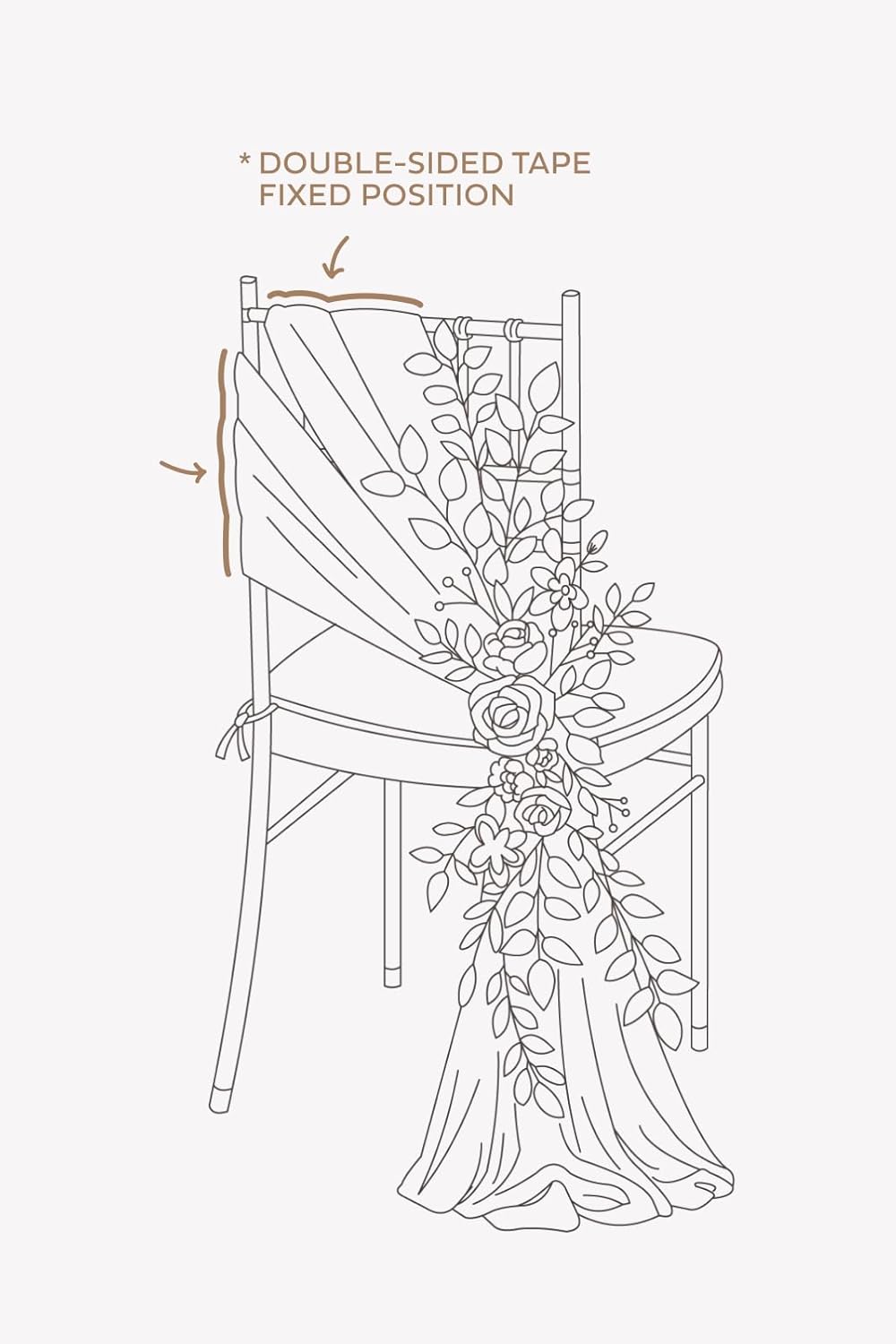 Lings Moment 8 Wedding Chair Flower Decorations