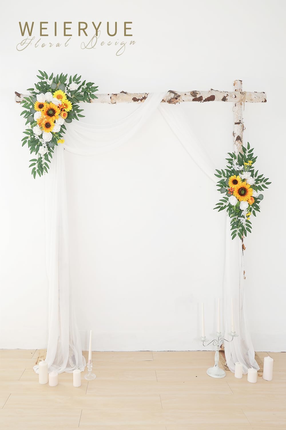 WEIERYUE Artificial Wedding Arch Flowers Kit