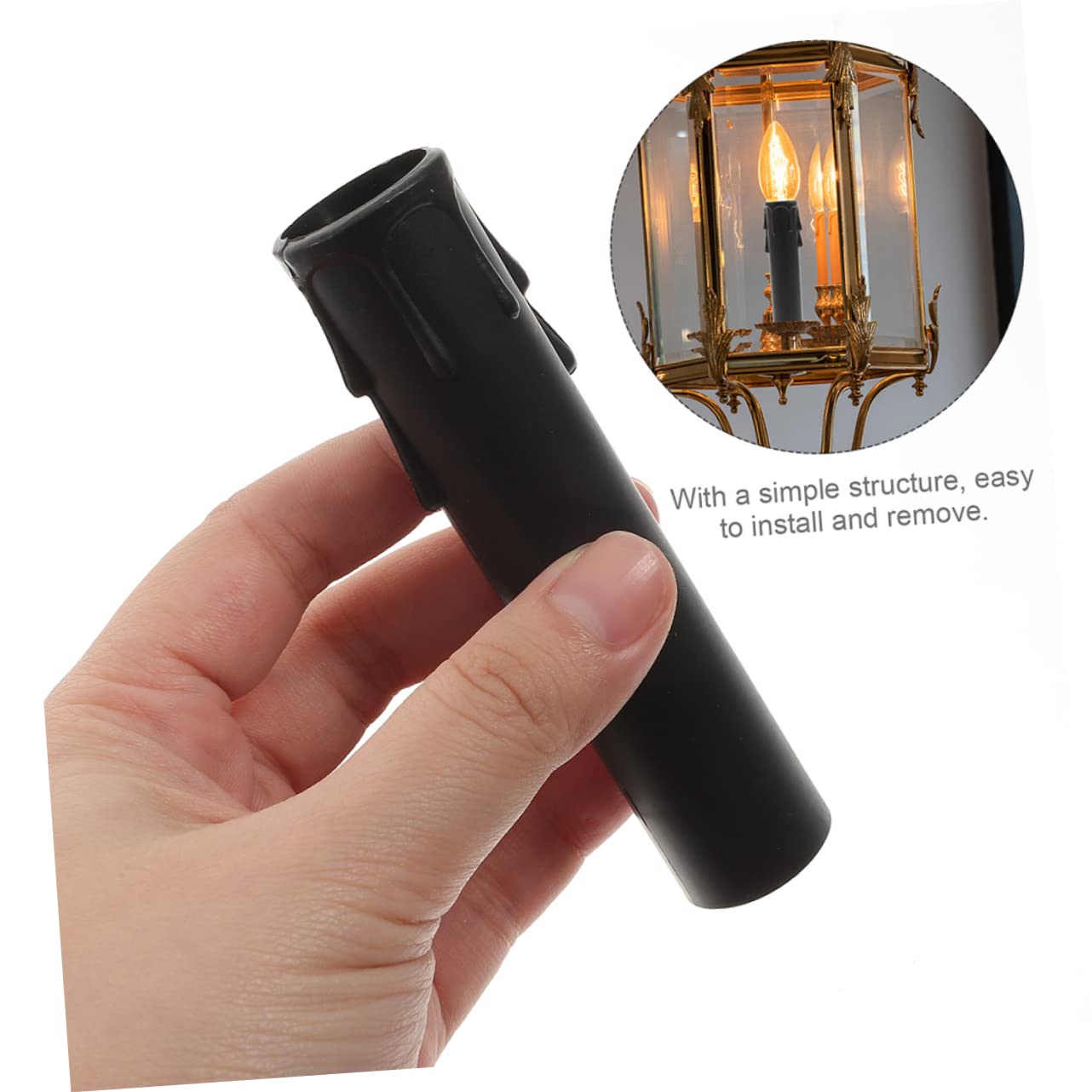 24pcs Candle Sleeve Covers for Chandeliers and Decorative Lamps
