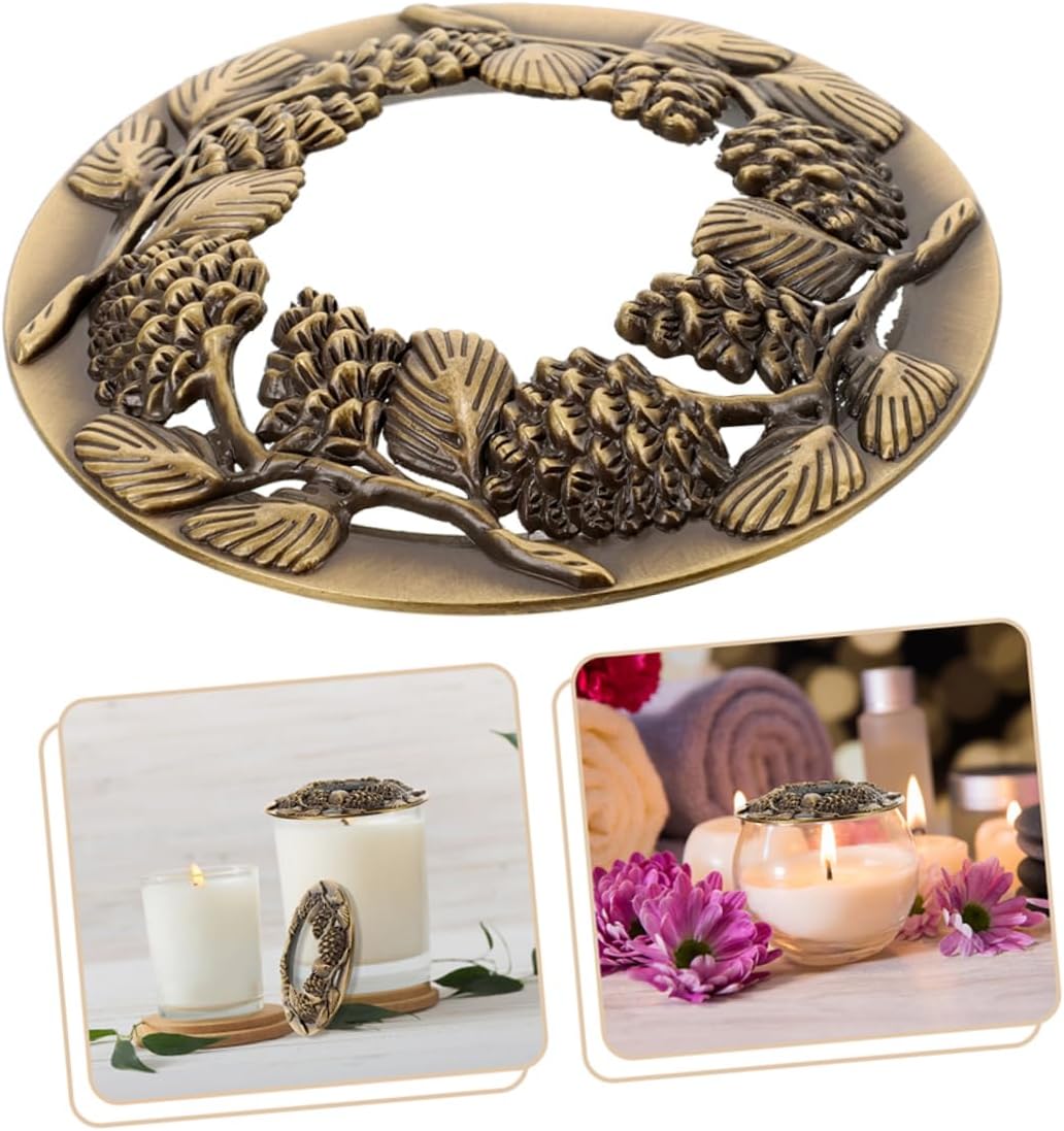 KONTONTY 2pcs Metal Candle Covers for Jar Candles