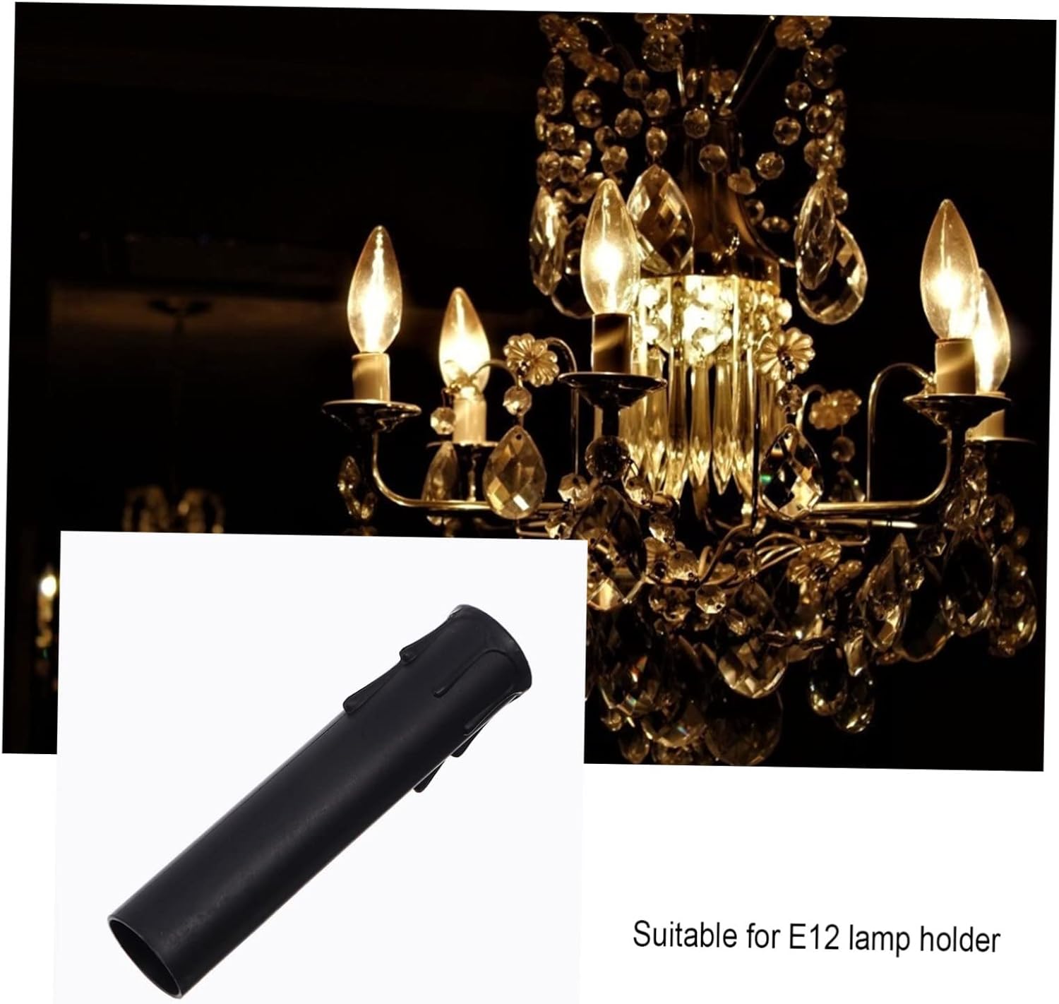 20pcs Plastic Candle Sleeves for Chandeliers and Lamp Bases
