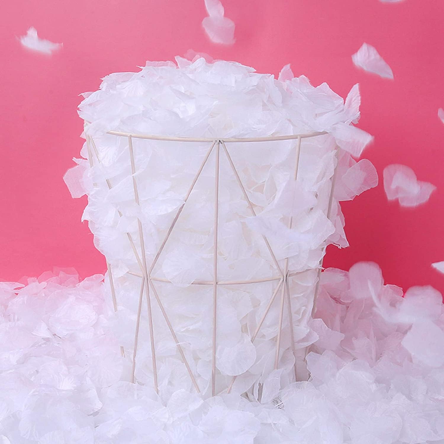 900pcs White Navy Blue Gold Artificial Silk Rose Petals for Wedding Events