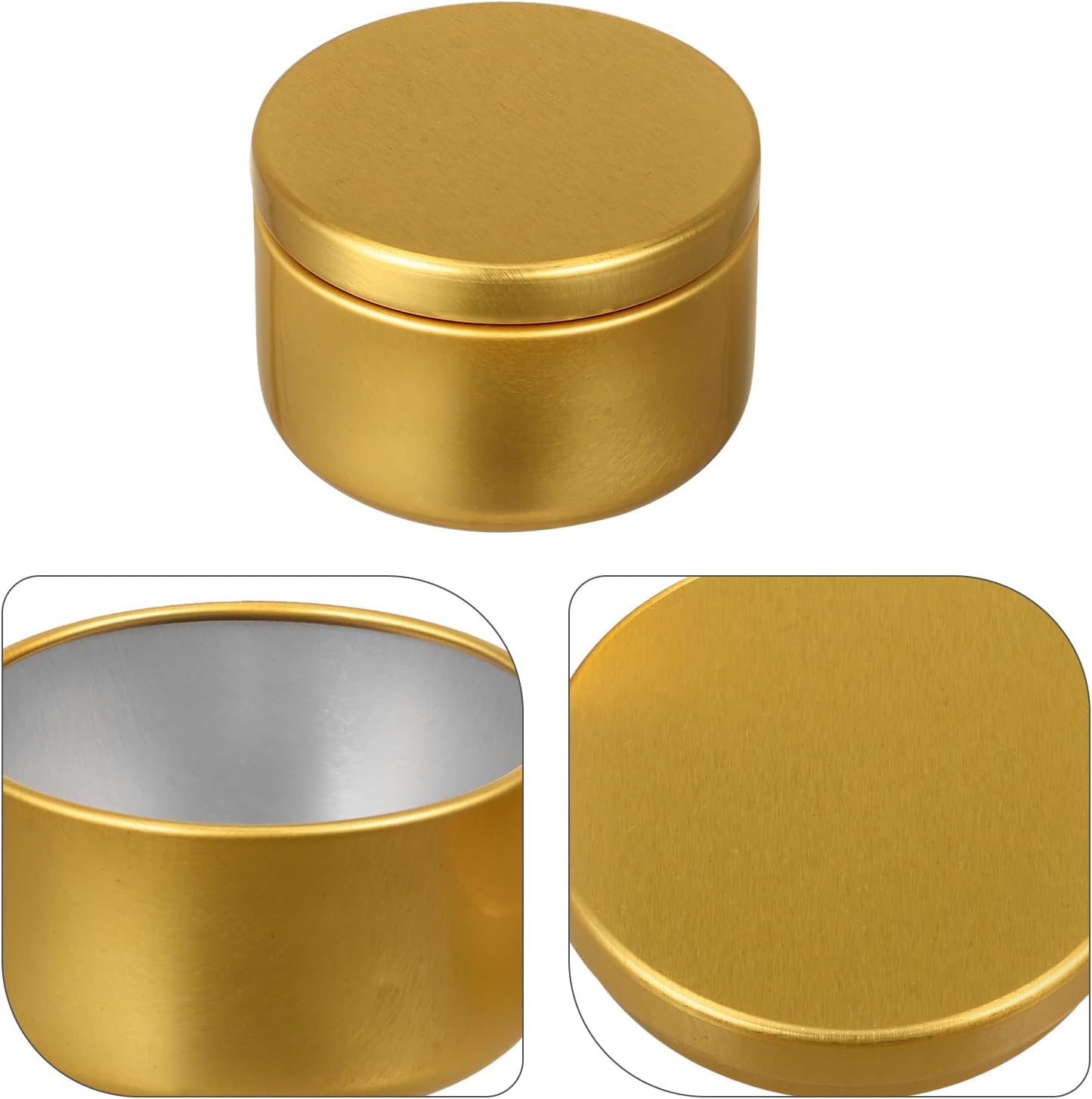 Artibetter 24pcs Aluminum Candle Tins 2oz with Lids
