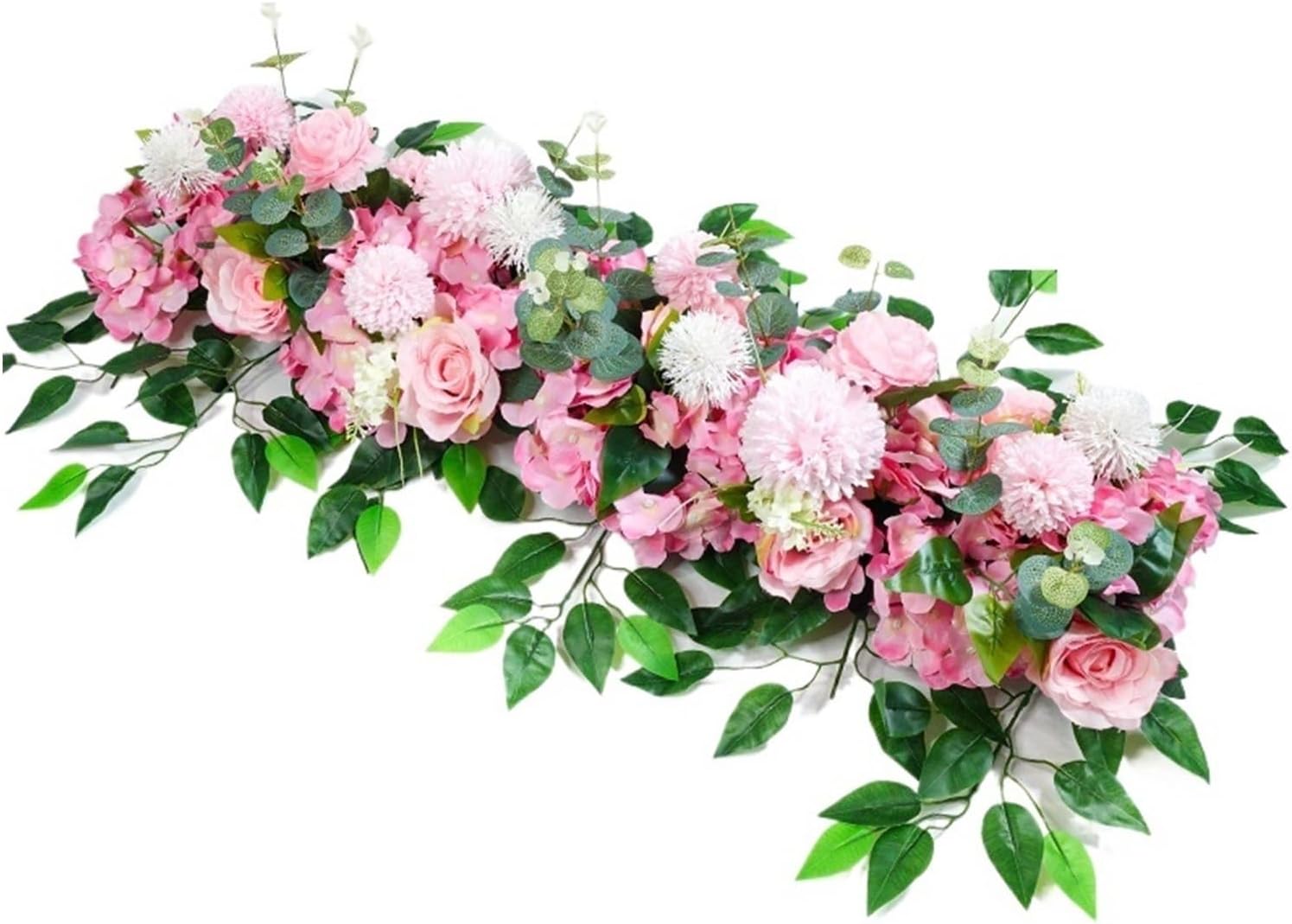 100cm Pink Artificial Peony Rose Flower Decor Wall Arch