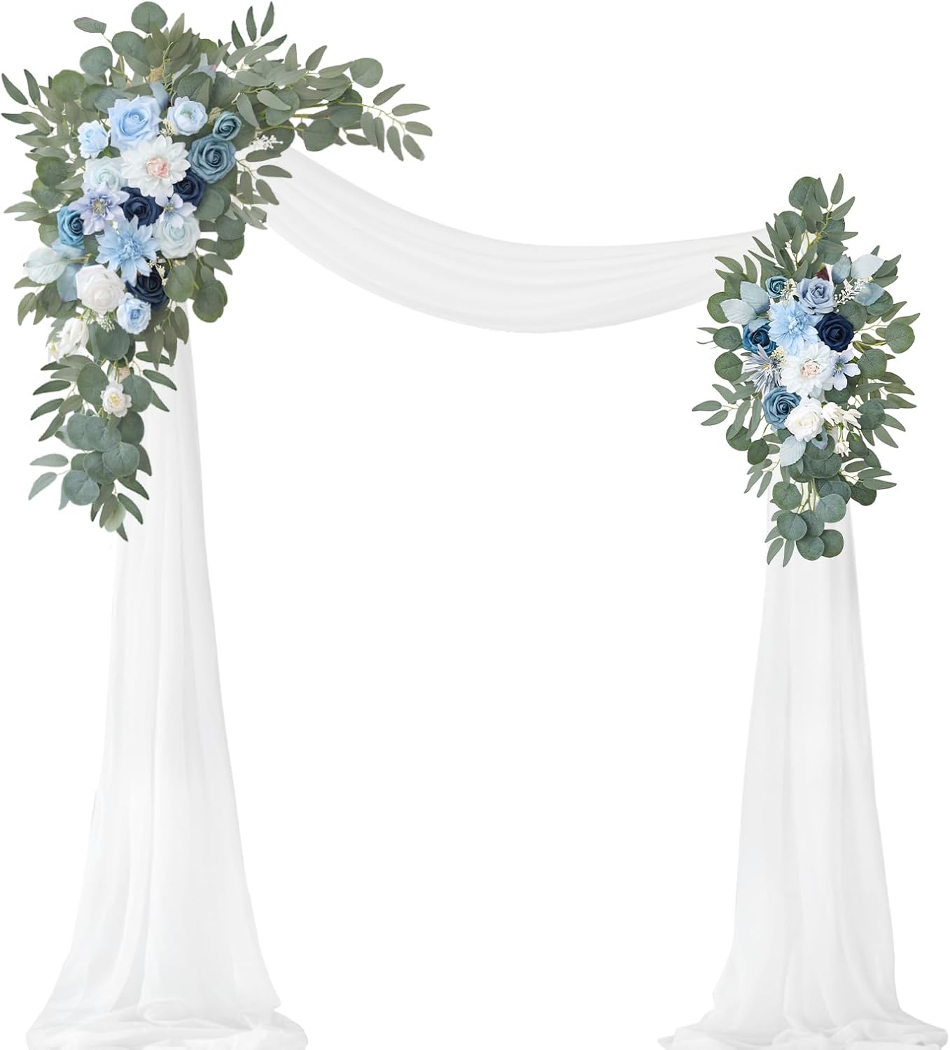 Artificial Wedding Arch Flowers Kit 3 Pieces Blue