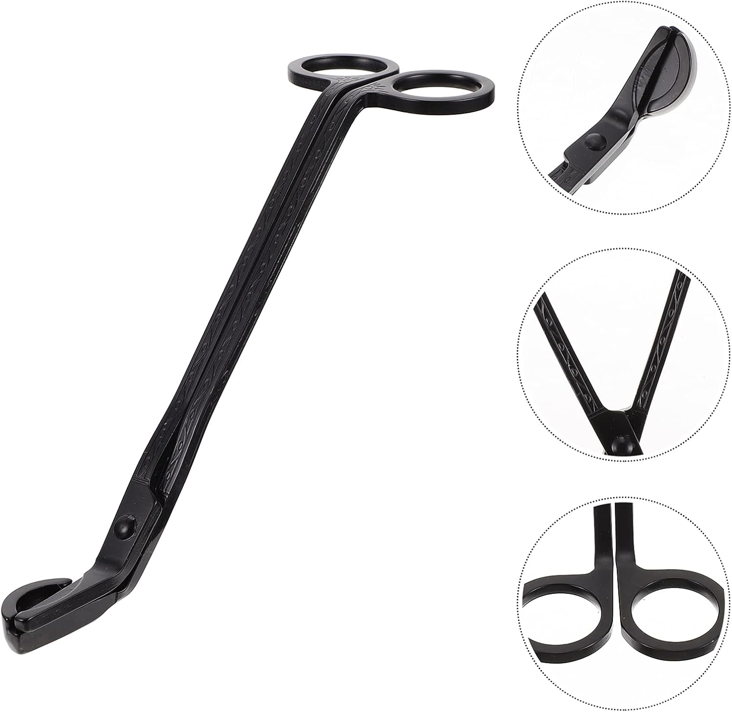 IMIKEYA 3pcs Black Stainless Steel Candle Wick Trimmers and Snuffers