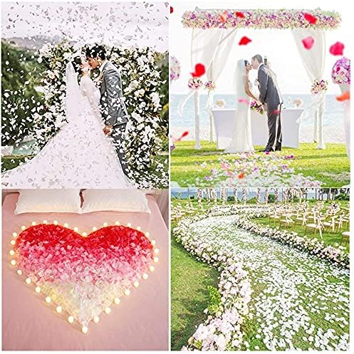 900pcs White Navy Blue Gold Artificial Silk Rose Petals for Wedding Events