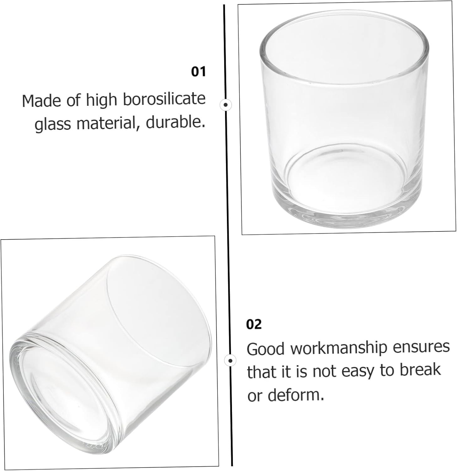 Zerodeko Simple Candle Protectors Glass Shades Windproof Holders