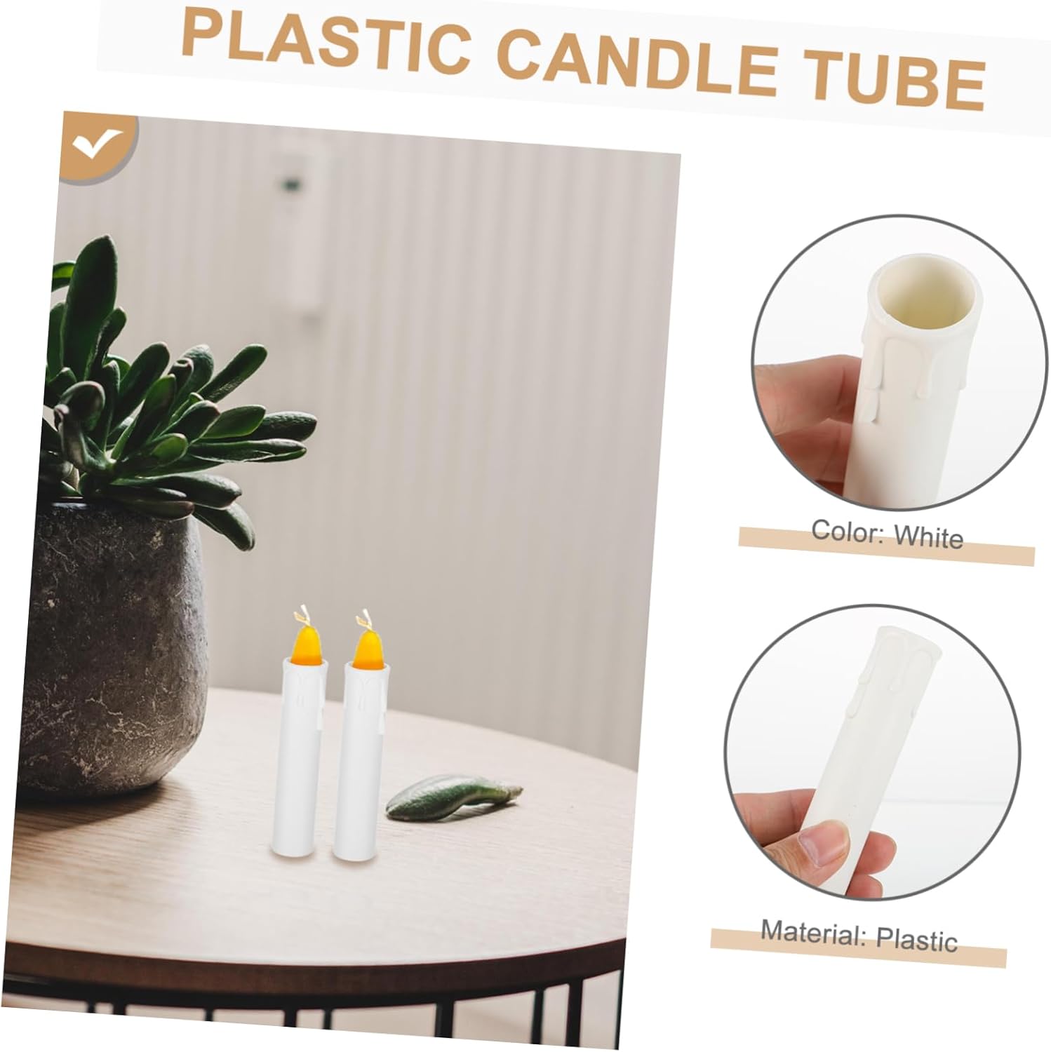 20pcs Plastic Teardrop Candle Lamp Base Sleeves for Chandeliers and Lanterns