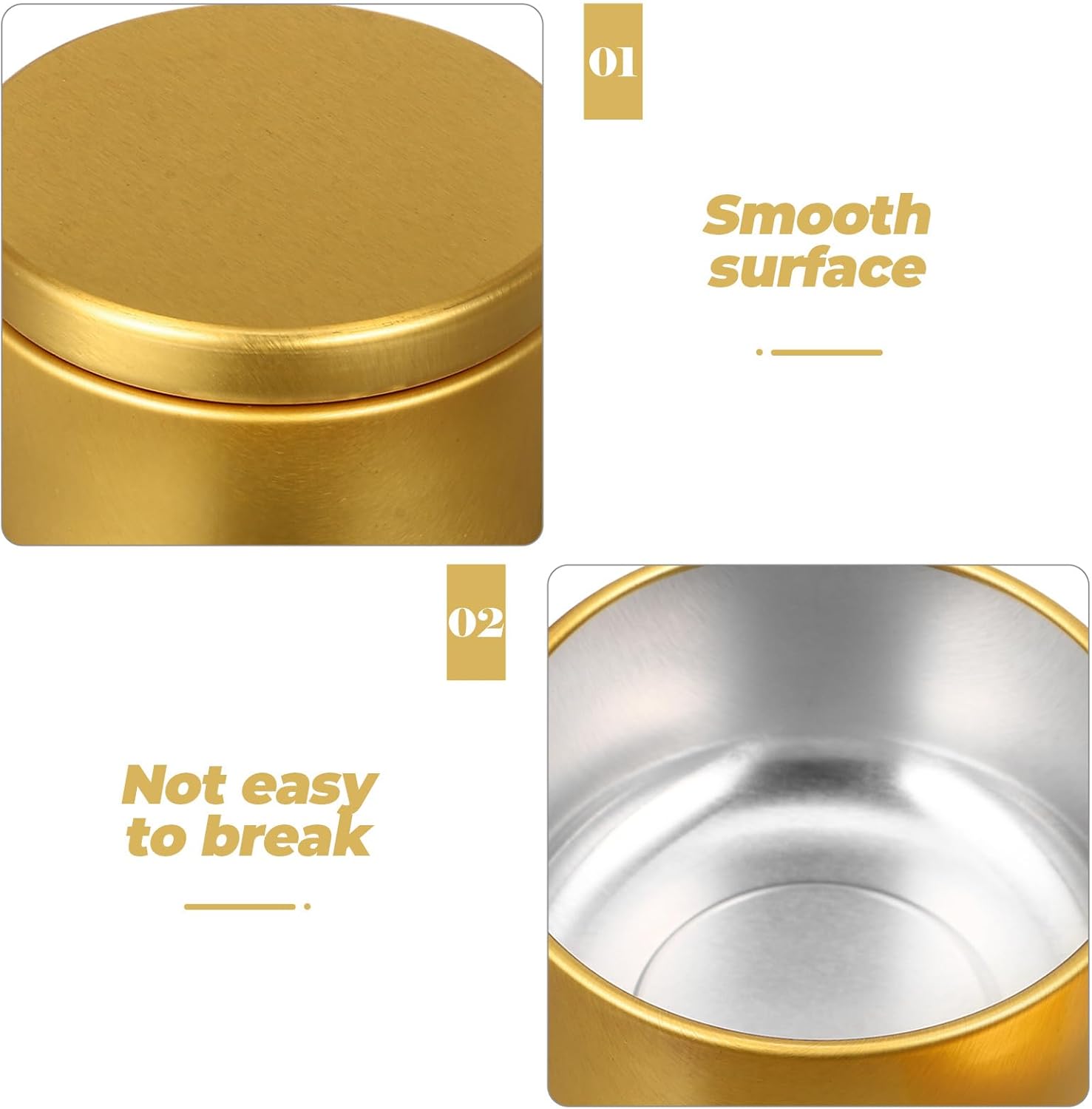 Artibetter 24pcs Aluminum Candle Tins 2oz with Lids