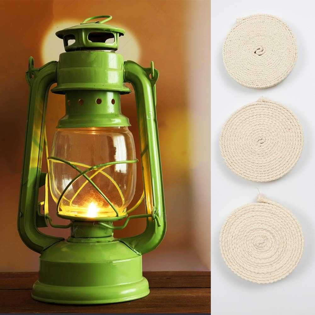 3 Rolls 195 Foot Cotton Flat Oil Lamp Wicks
