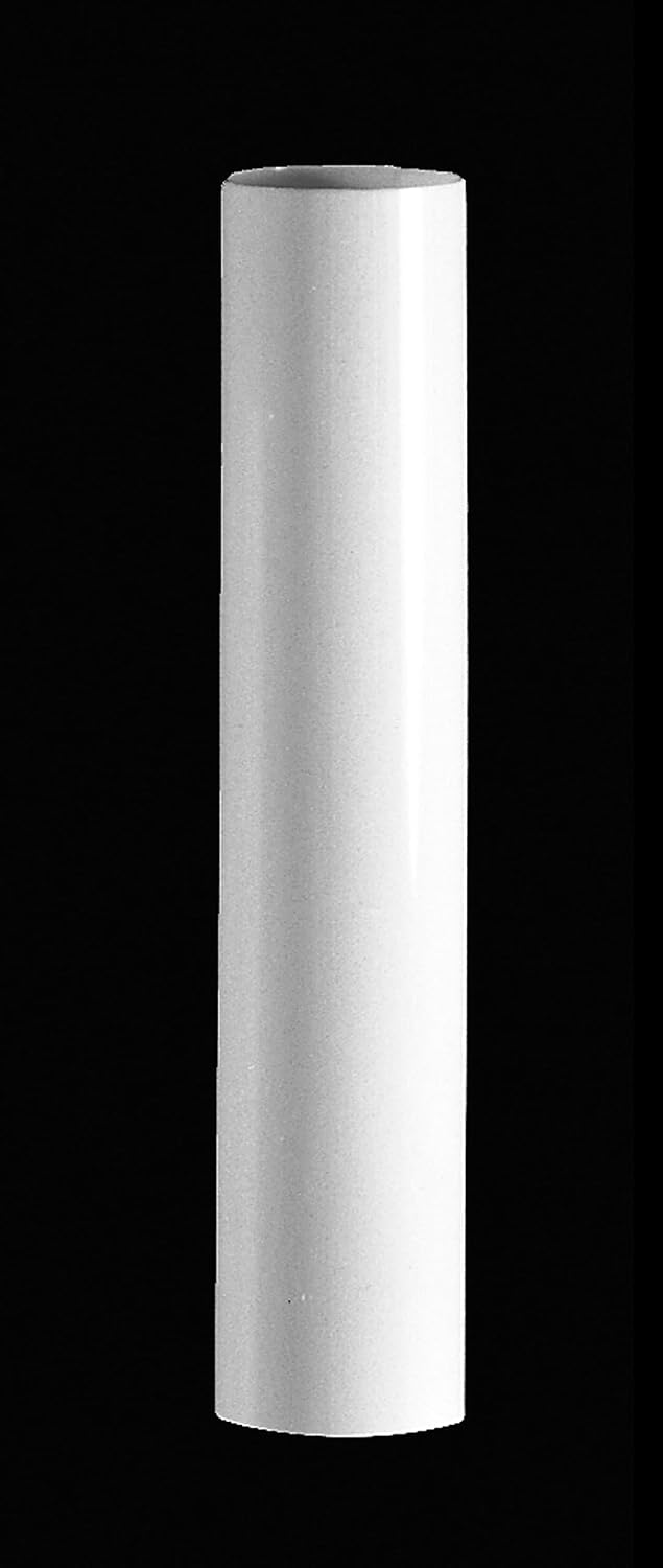 BP Lamp 8 Inch White Plastic Candle Cover