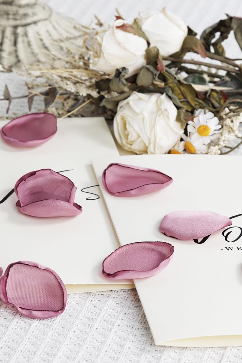 400pcs Satin Silk Rose Petals Lilac Dream
