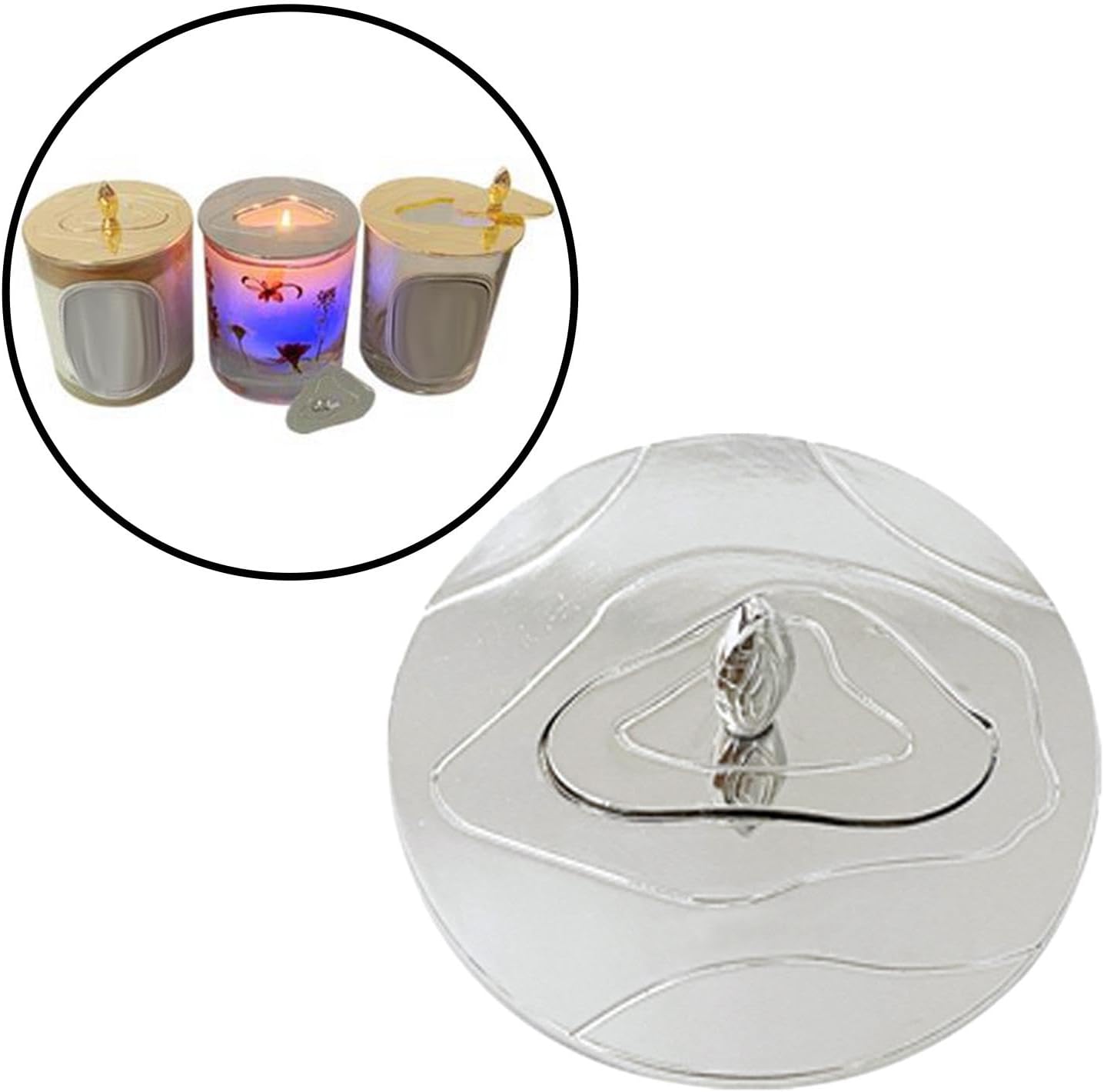 63mm Silver Candle Jar Sleeve Cover Lid