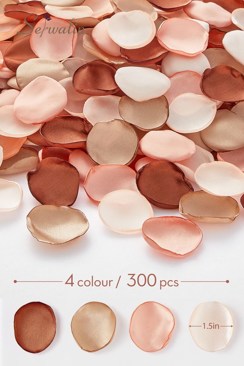 Serwalin 300Pcs Silk Rose Petals for Weddings and Decor
