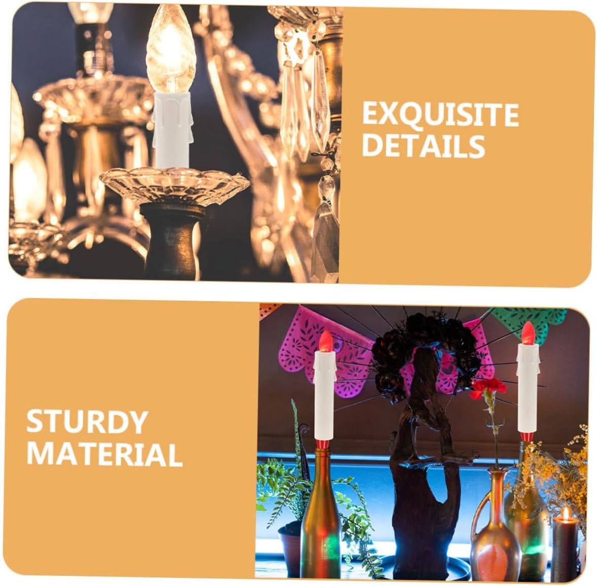 15PCS Drip Plastic Candle Sleeves for Chandeliers and Candelabra Bases