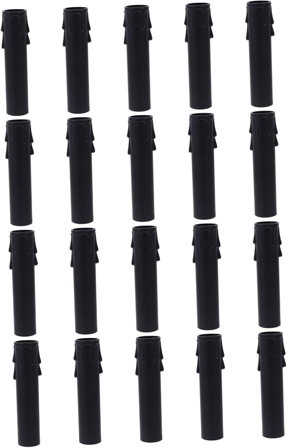 20pcs Plastic Candle Sleeves for Chandelier Socket Covers Teardrop Design