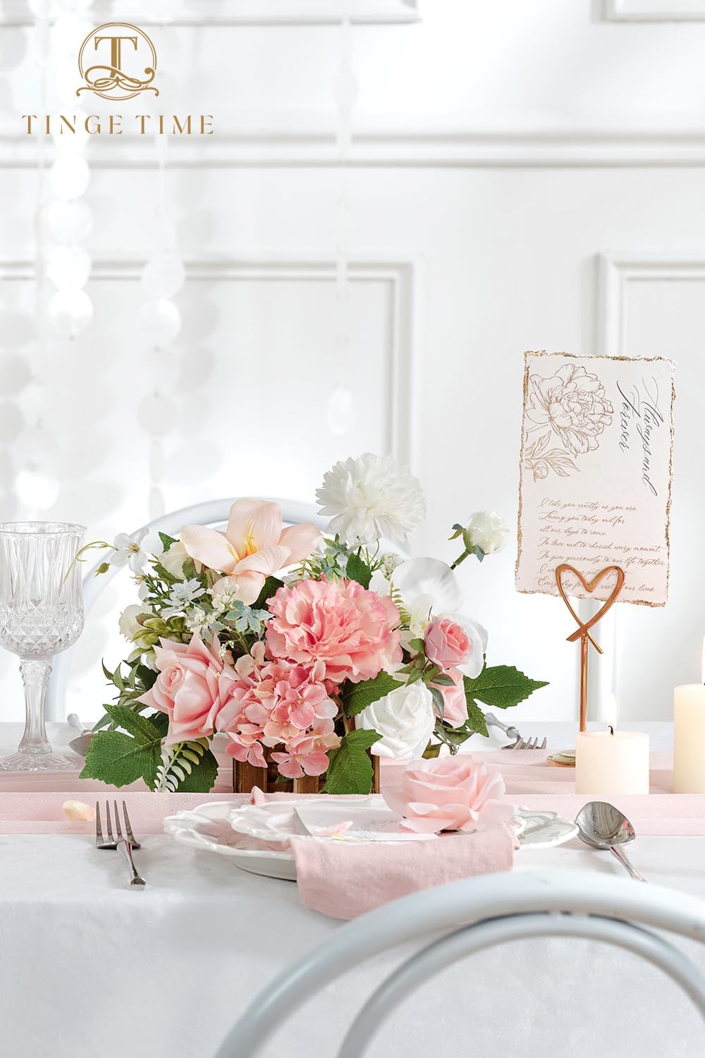TINGE TIME Artificial Wedding Centerpieces Set of 2