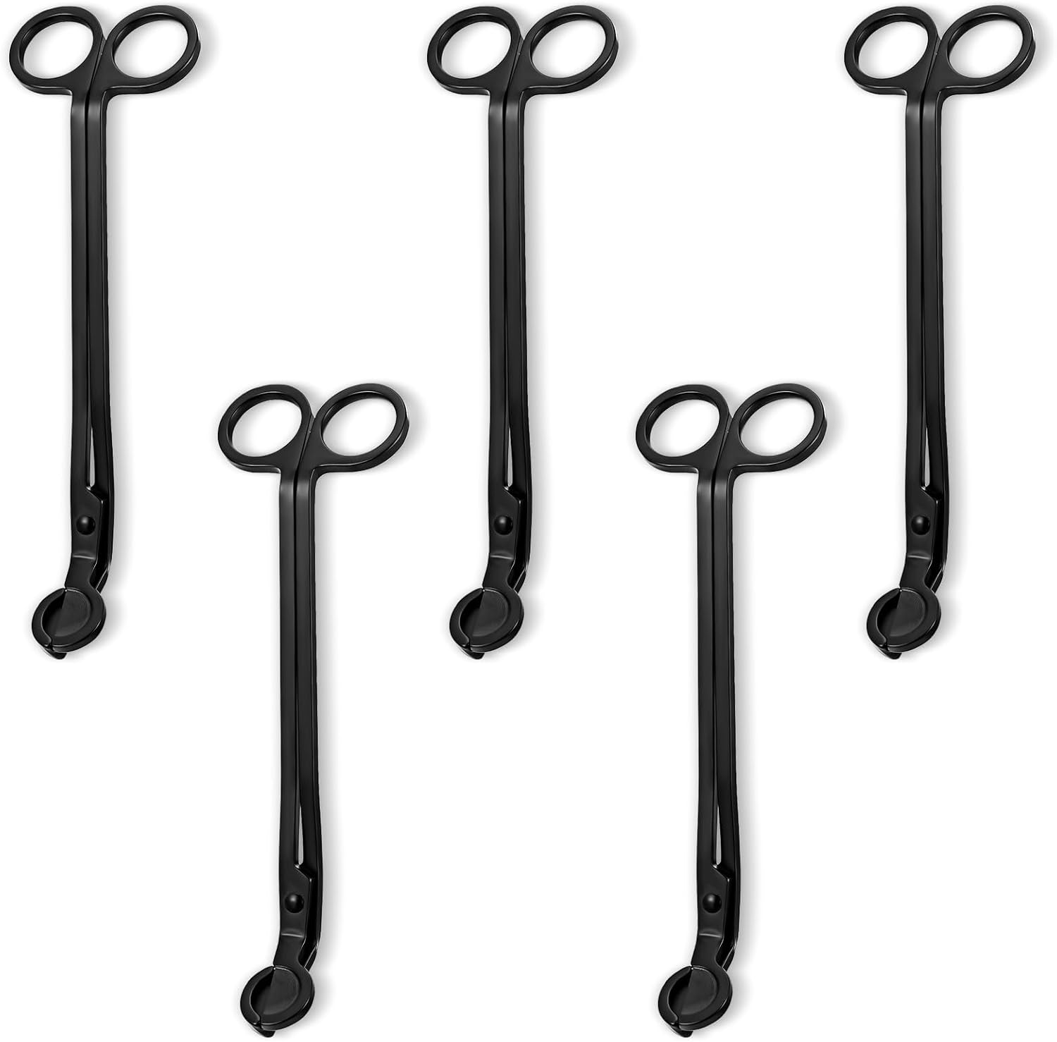 5 Pack Candle Wick Trimmer Cutter Matte Black Stainless Steel