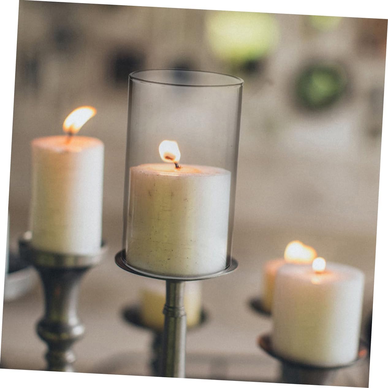 Glass Candle Holder Sleeve for Home and Desktop Decoration