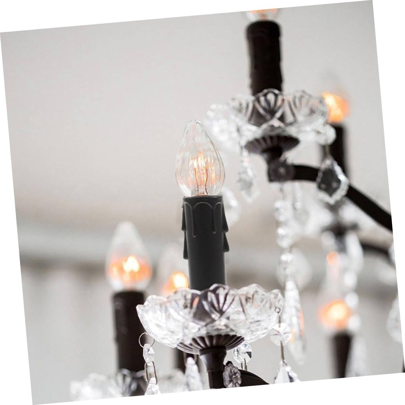 Happyyami 20pcs Chandelier Socket Covers for Candle Drip Protection