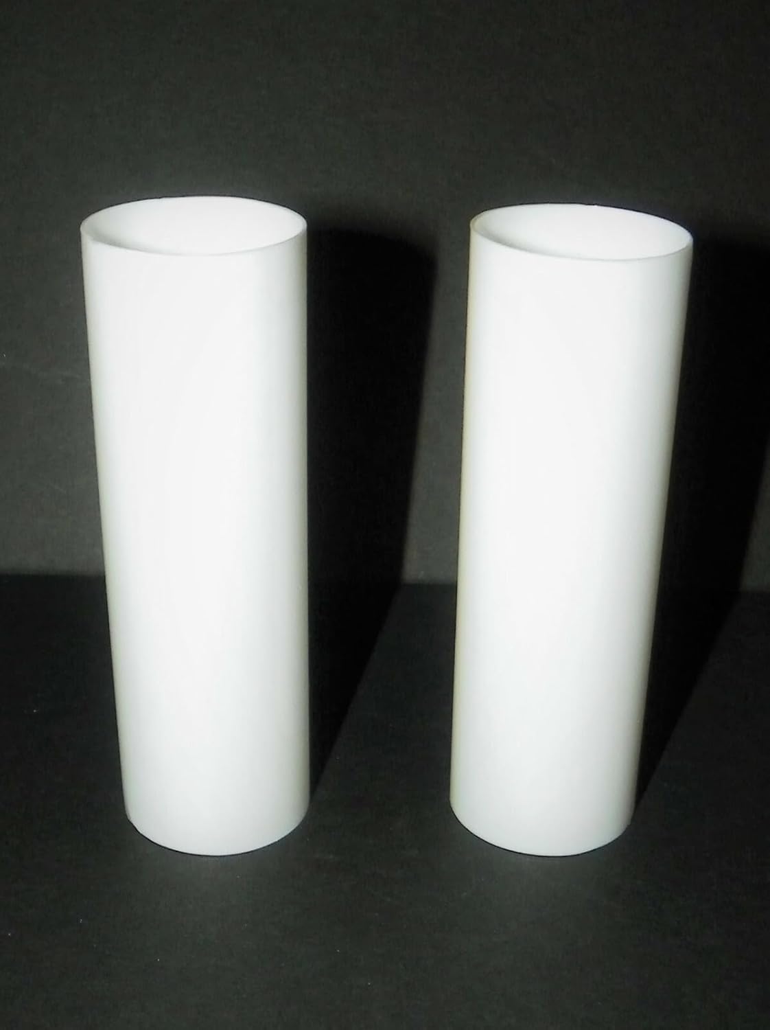 US Lot of Two 4 Inch White Plastic Medium Base Candle Covers