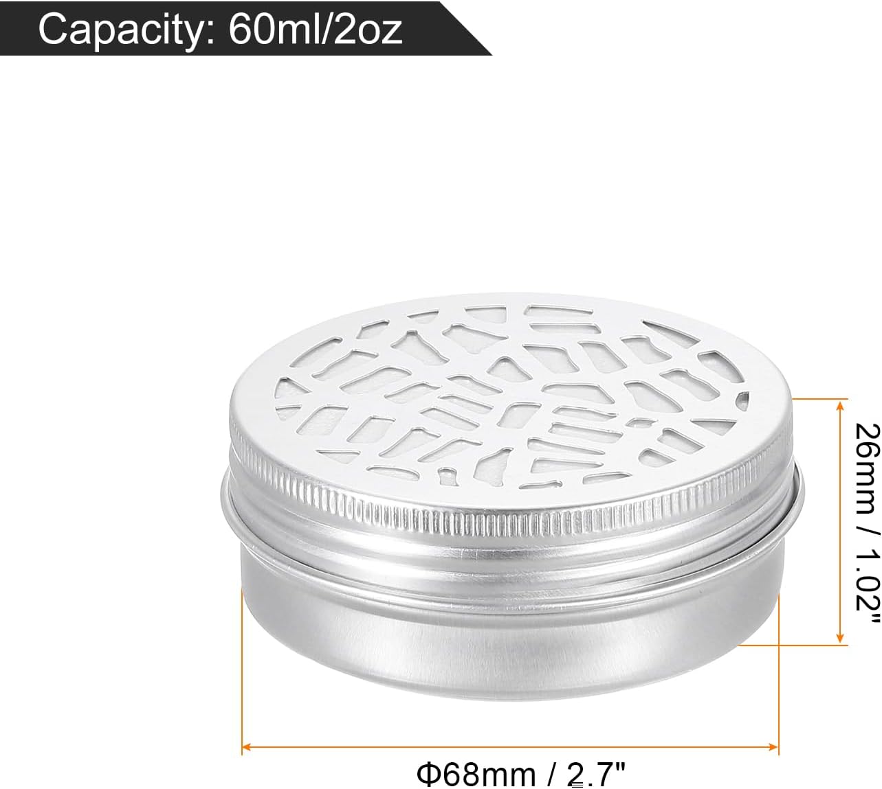 HARFINGTON 8 Pcs Aluminum Tins with Hollow Lids 2oz