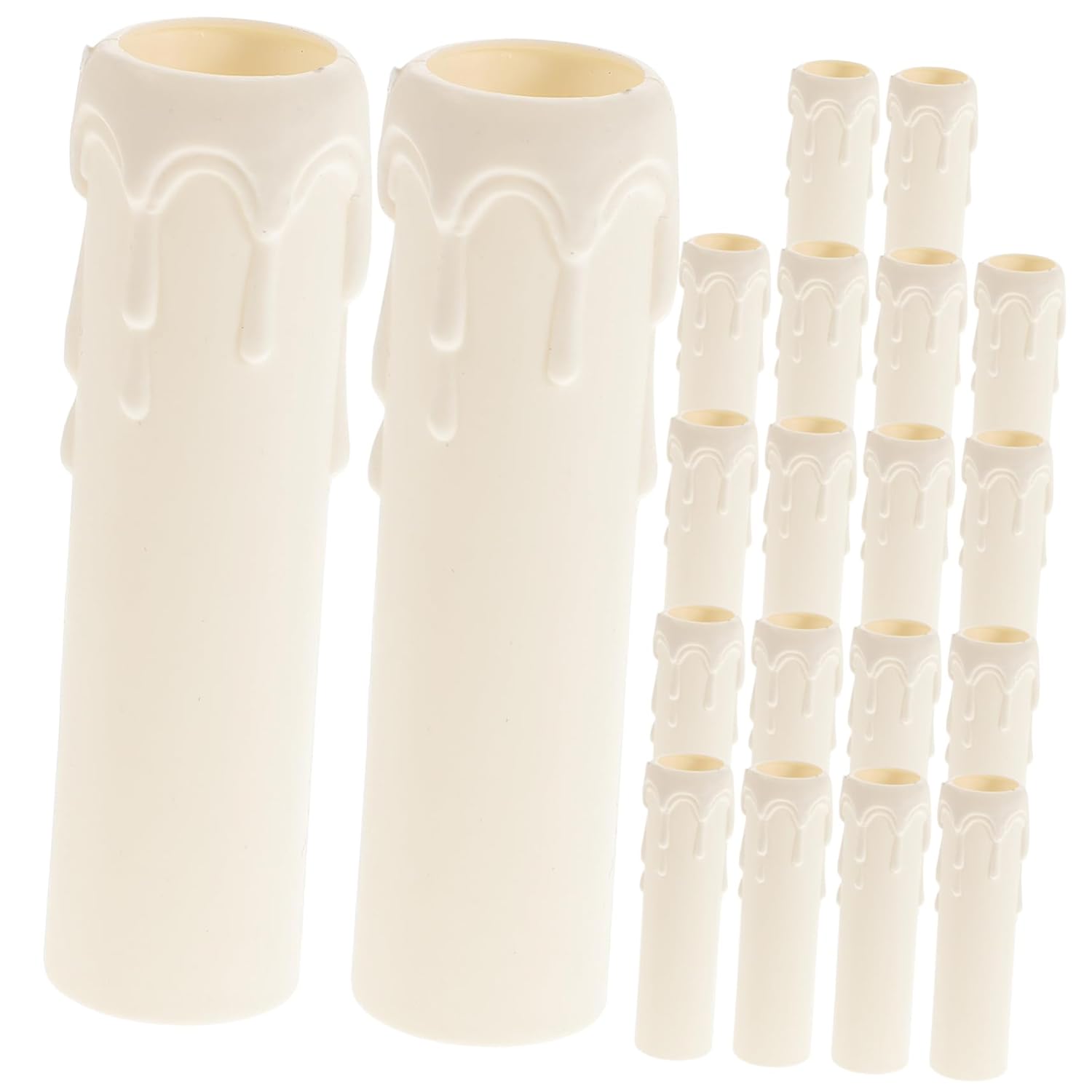 20pcs Lightweight Candle Sleeves with Tear Pattern for Chandeliers