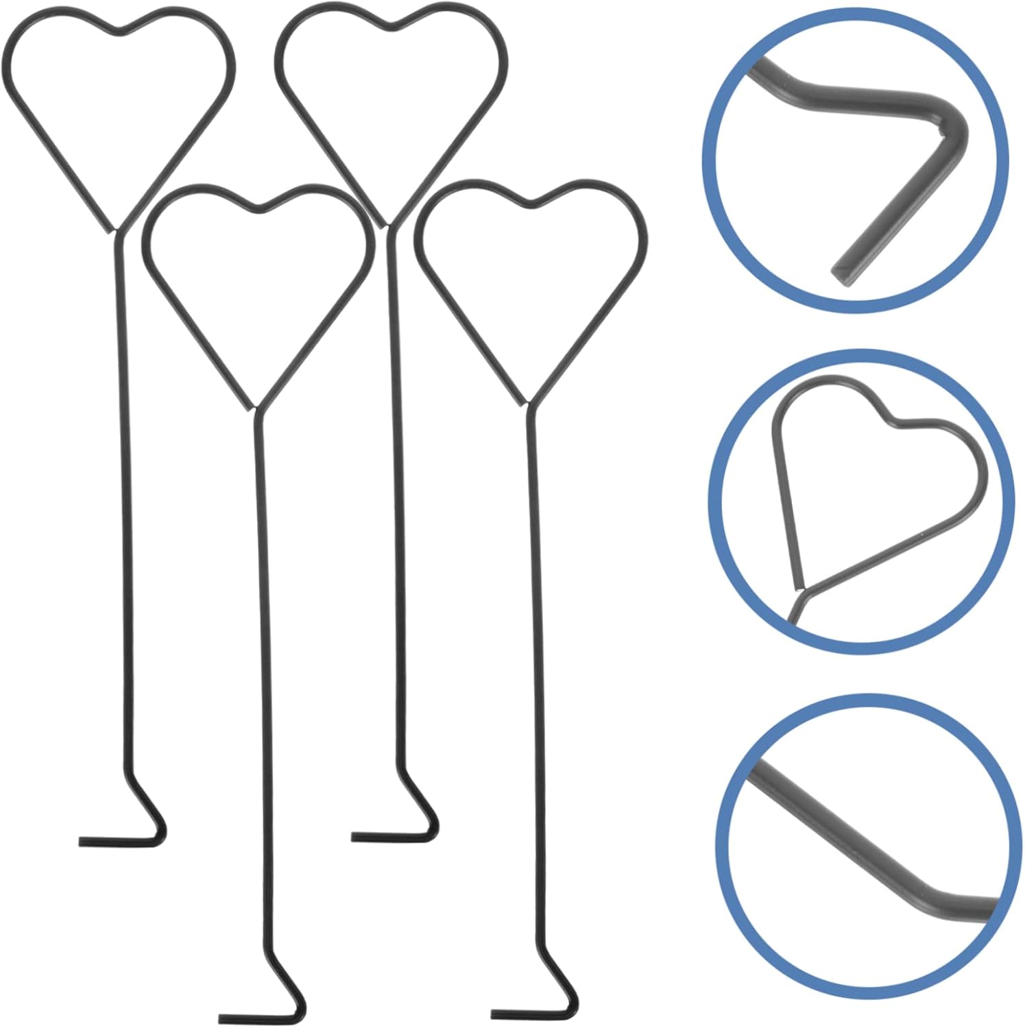 4pcs Heart Design Candle Wick Extinguisher Hooks for Thin Candles
