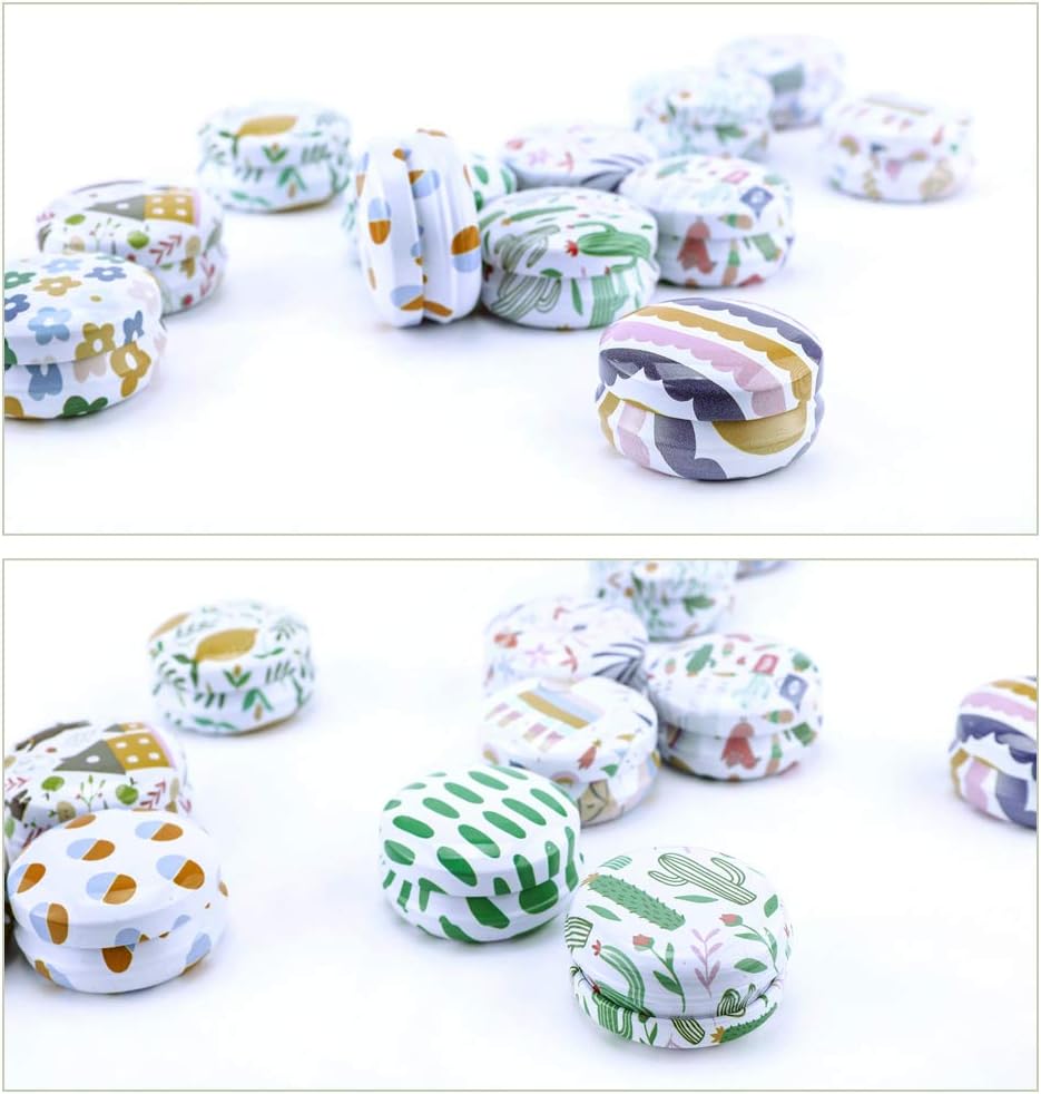 Rolin Roly 12Pcs Mini Aluminum Candle Travel Tins with Lids