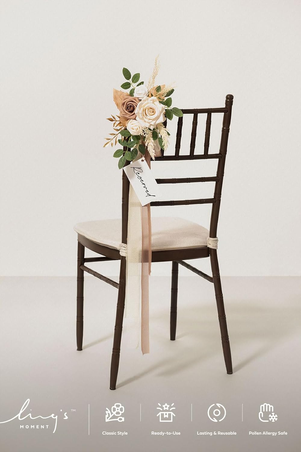 Lings Moment 8pcs Wedding Aisle Chair Decorations