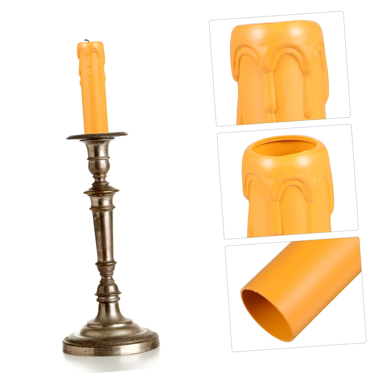 Gadpiparty 20pcs Durable Chandelier Socket Covers Plastic Candle Sleeves Heat Resistant and Lightweight
