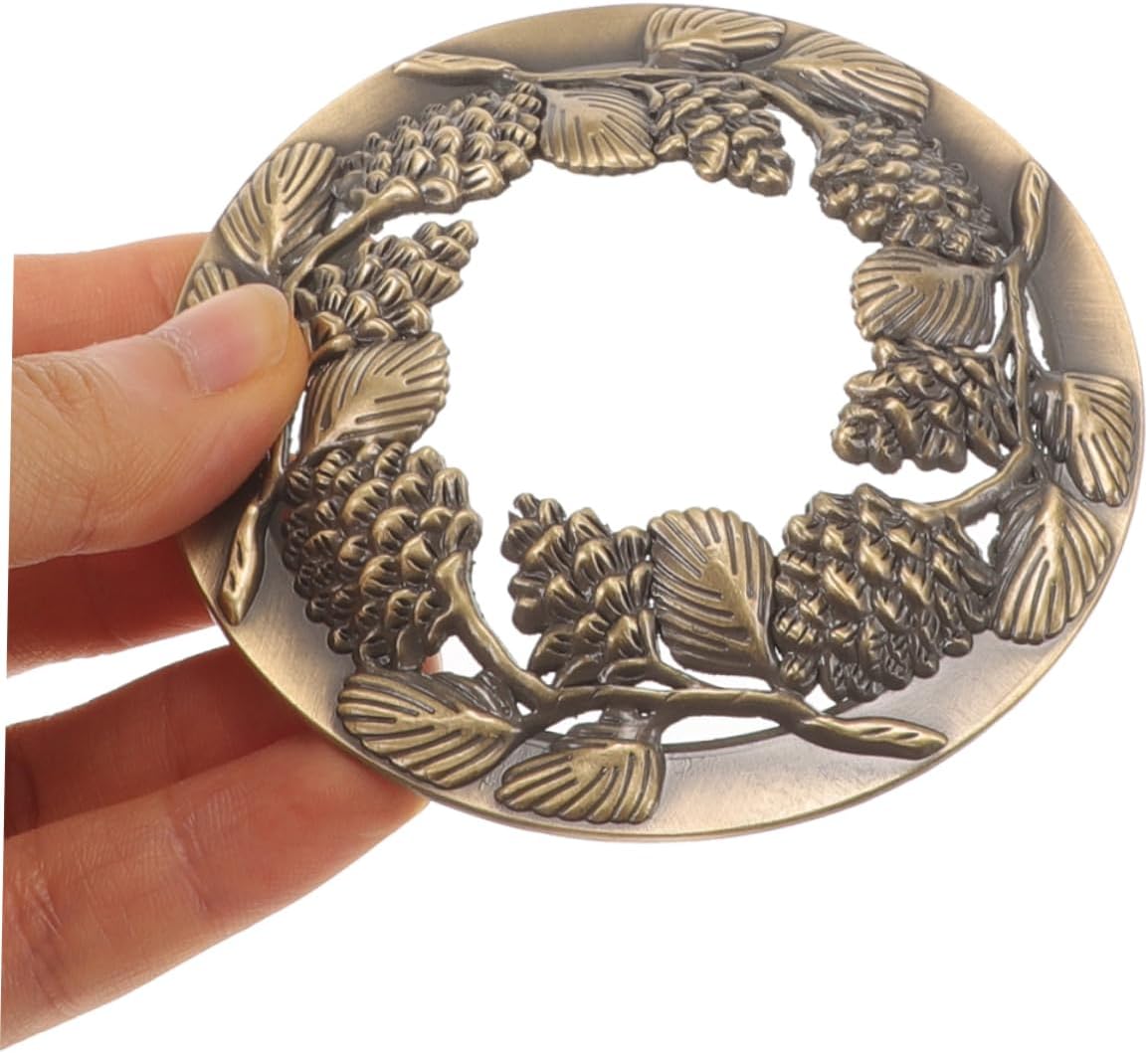 DOITOOL 2pcs Hollow Candle Jar Lid Metal Covers