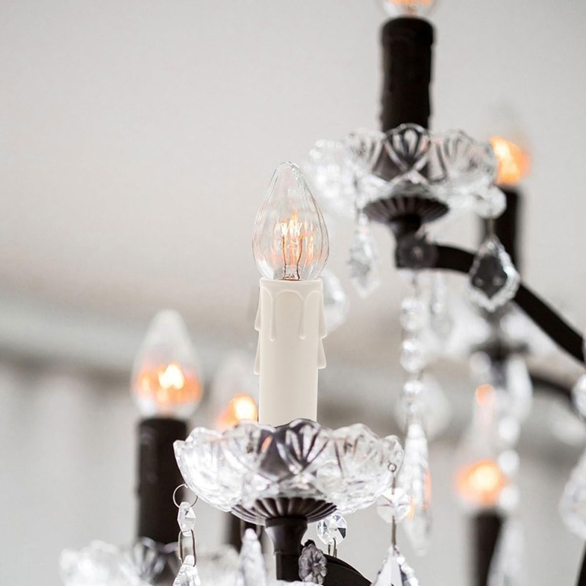 15pcs Candle Socket Covers Drip Candle Sleeves for Home