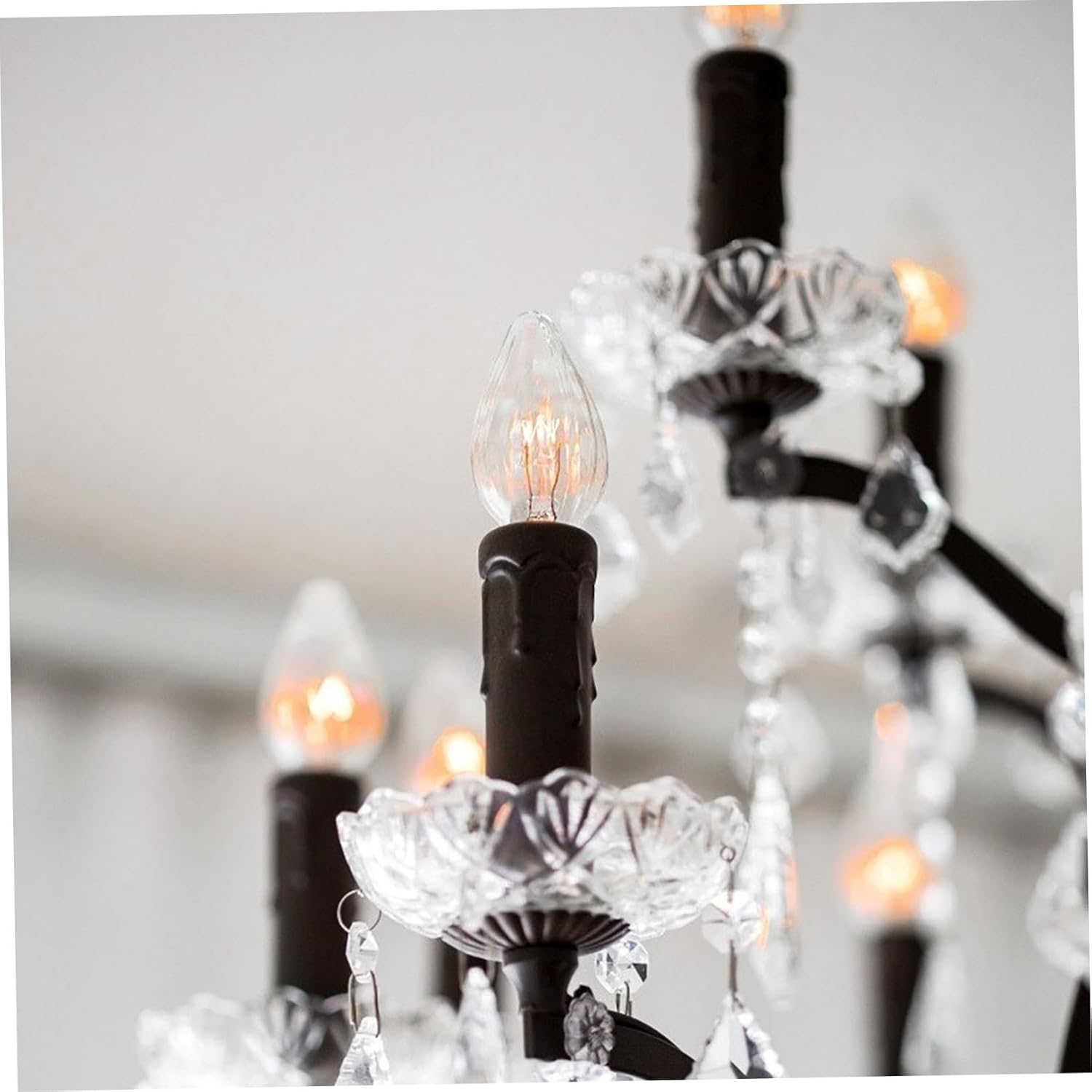 20pcs Plastic Candle Sleeves for Chandeliers and Lamp Bases
