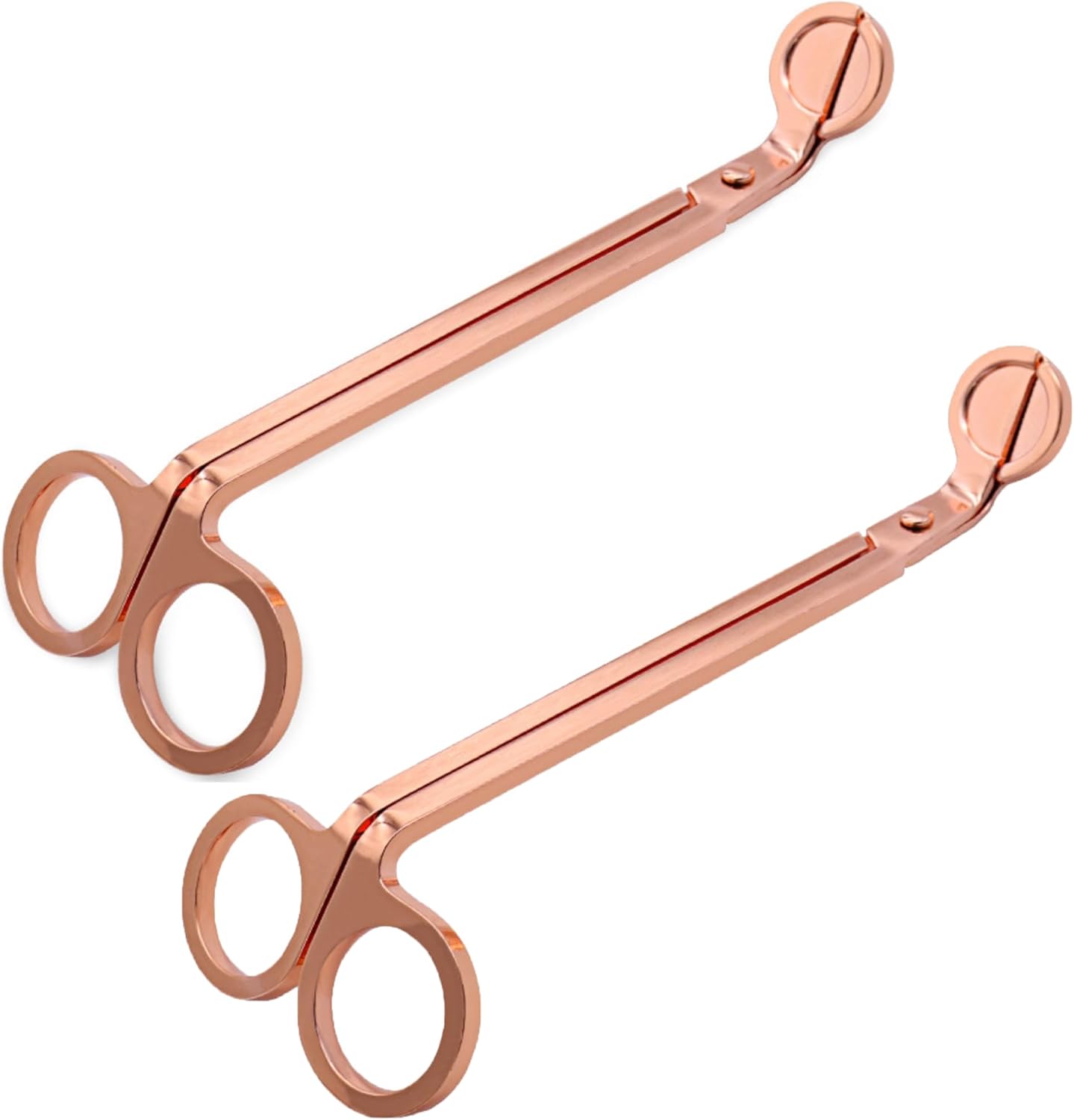 2pcs Rose Gold Candle Wick Trimmer with Stainless Steel Blades