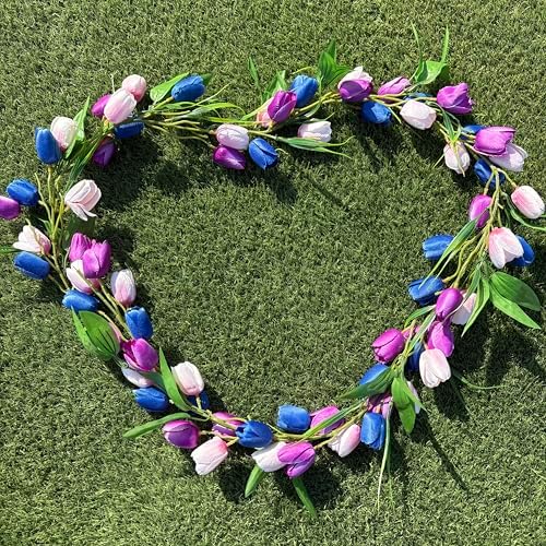 Artificial Tulip Garland 6ft Decor for Wedding and Home