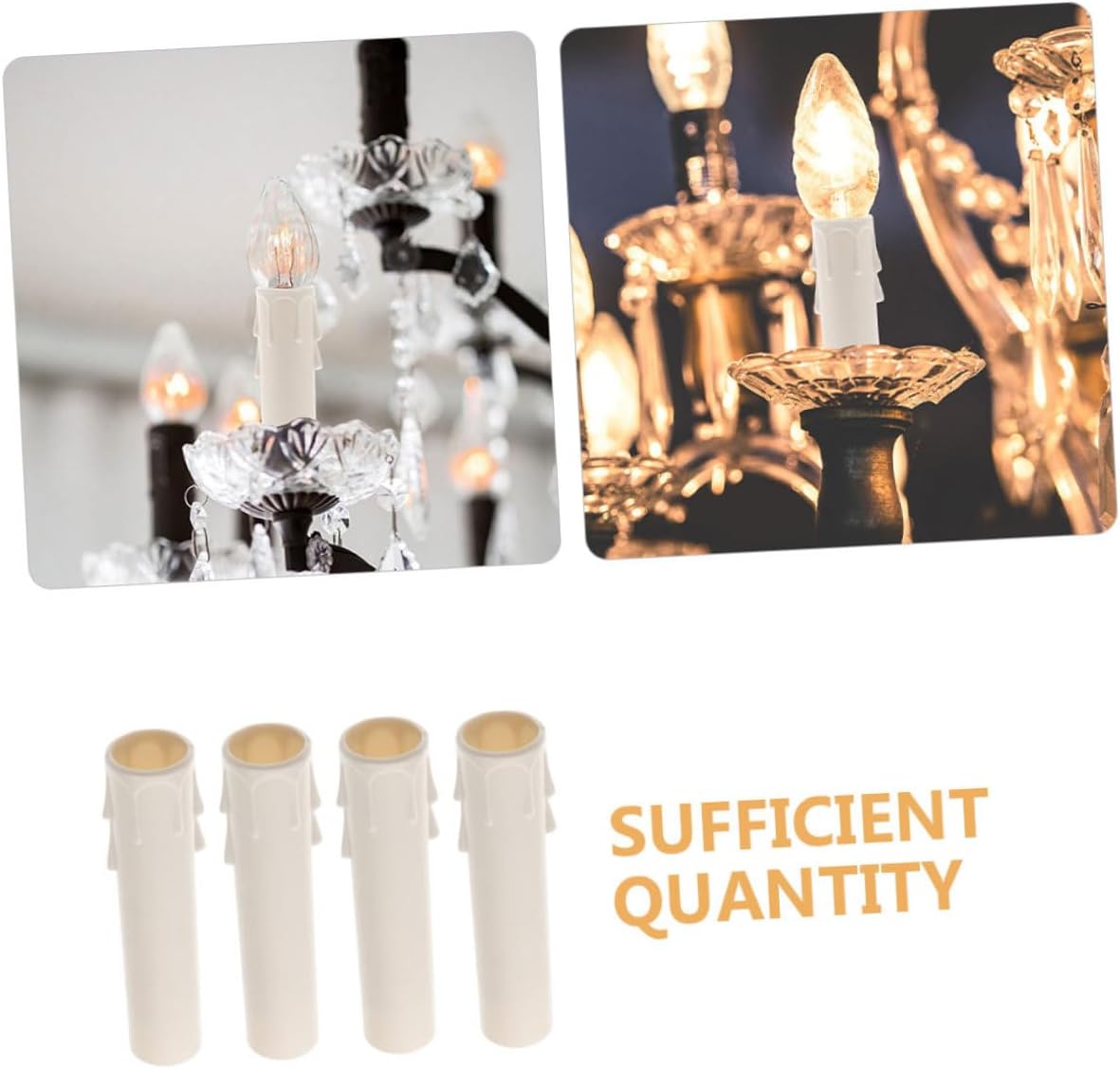 15pcs Drip Candle Sleeves for Chandelier Decor and Safety