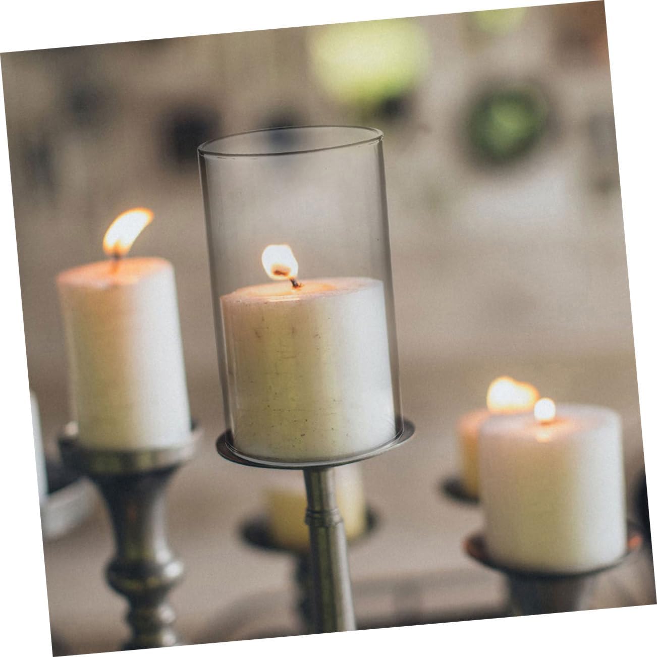 Ciieeo Glass Candle Holder Sleeve for Pillar Candles