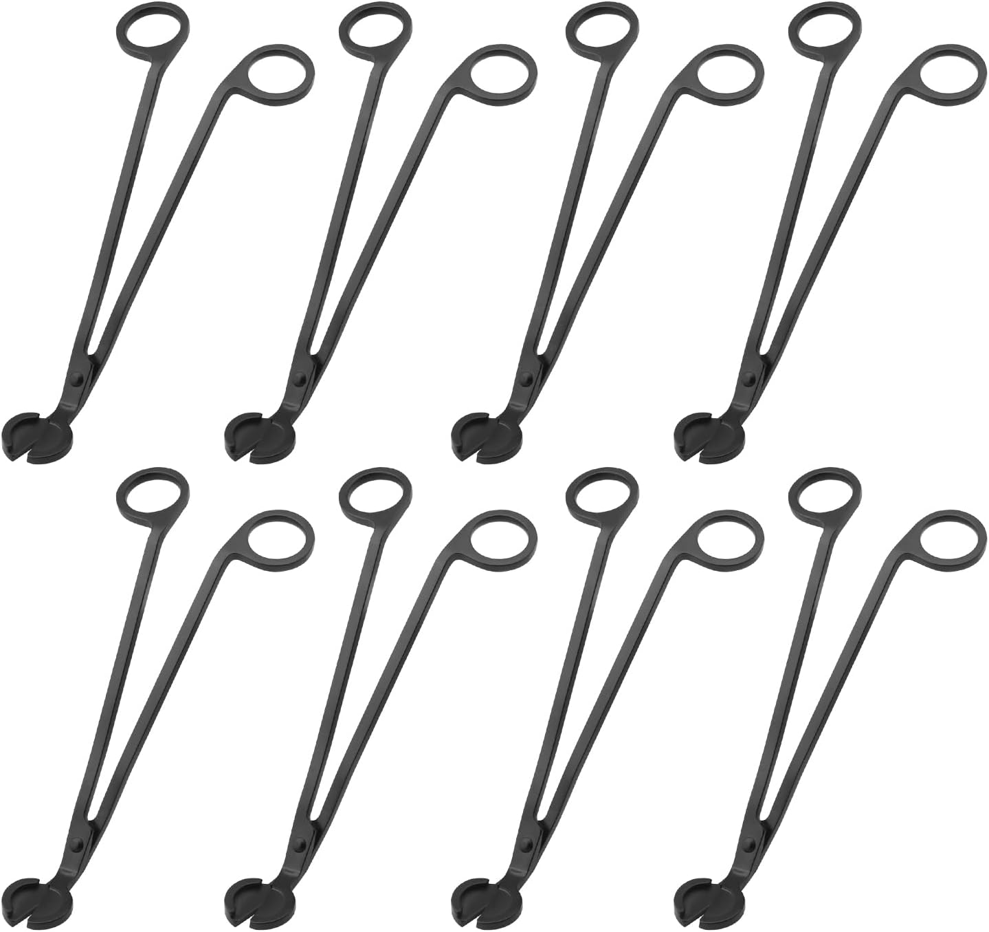 8 Pc 7 Inch Black Candle Wick Trimmer Set