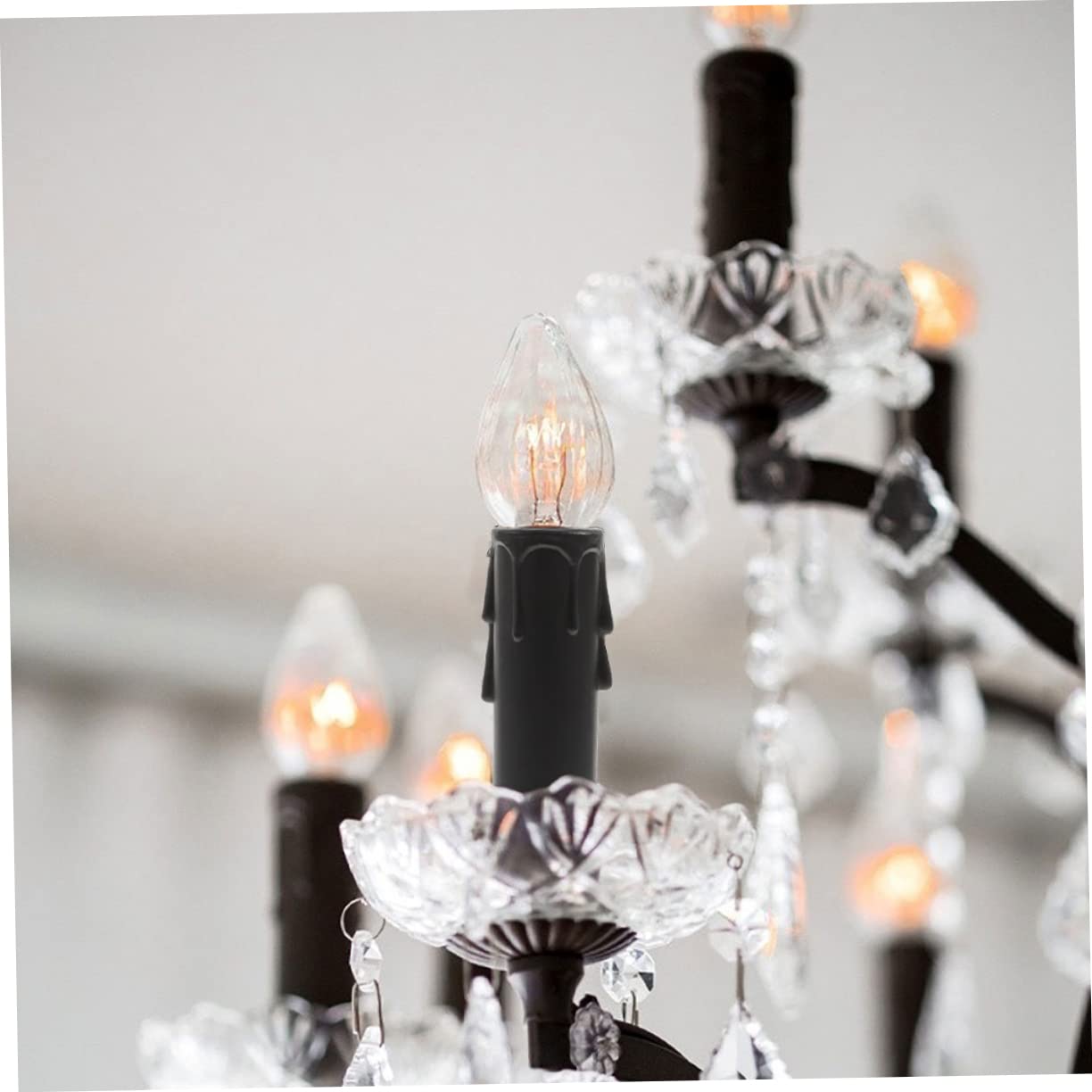 24pcs Teardrop Candle Sleeves for Chandeliers and Lamp Parts