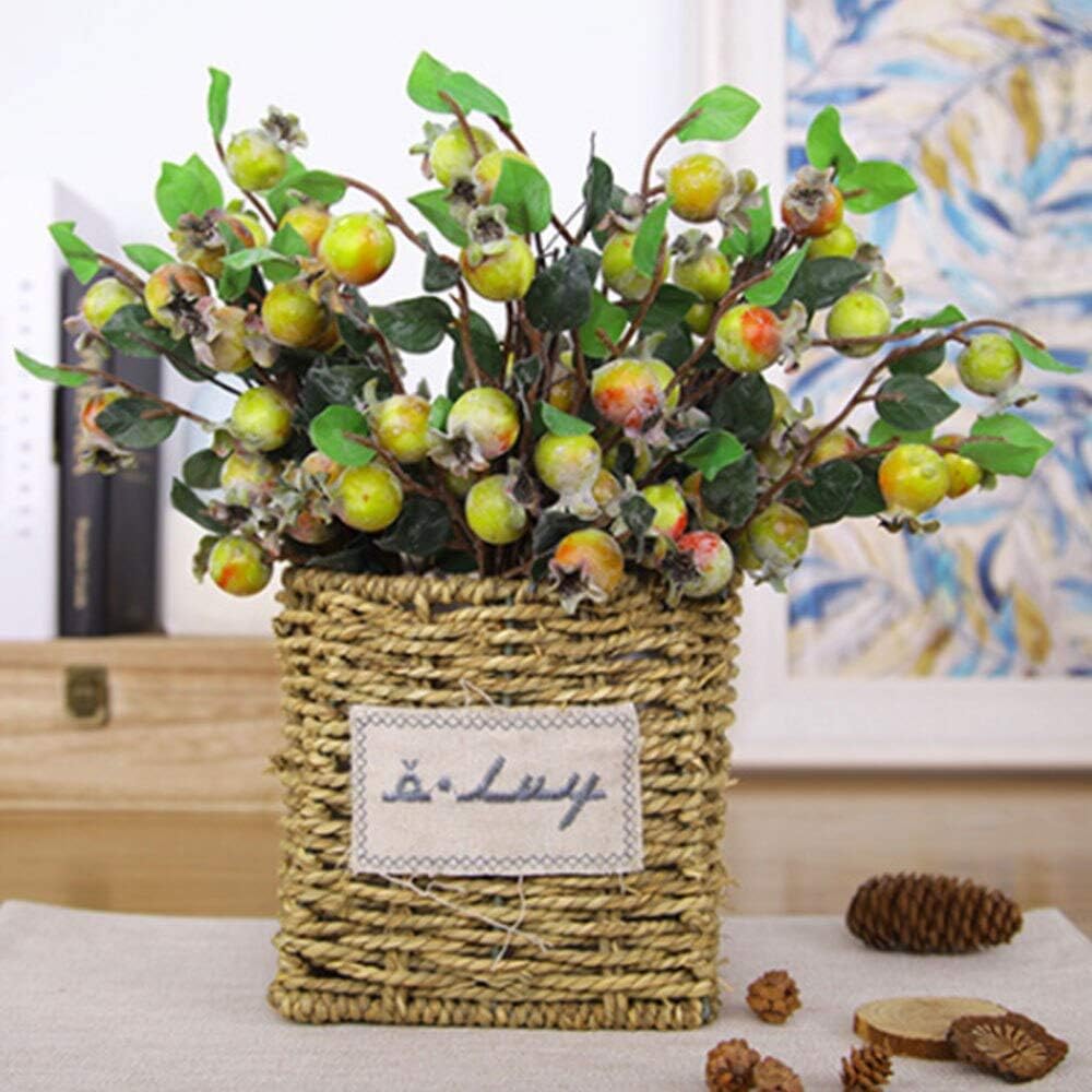 SHQ Artificial Flowers Pomegranate Gray Bunch Decor