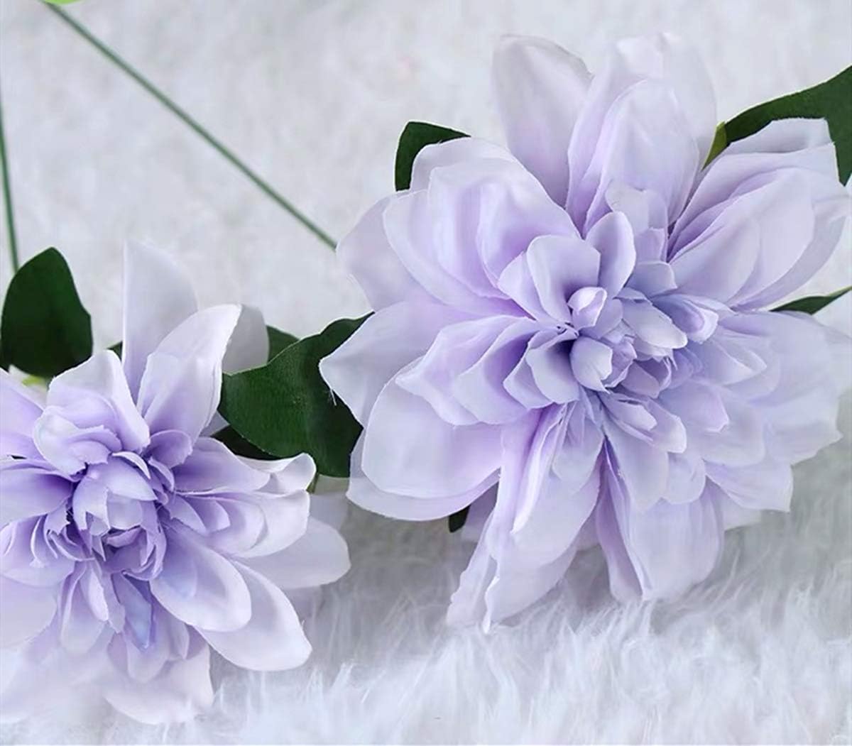10 Heads Purple Artificial Dahlia Flowers for Home Wedding Party