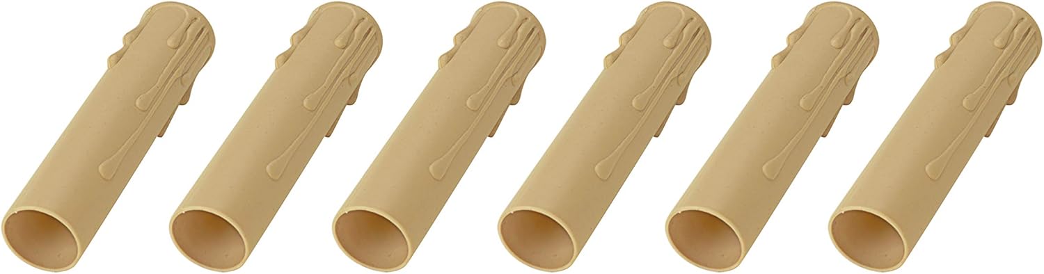 Aspen Creative 21310-06 Six Pack Tan Drip Candle Sockets