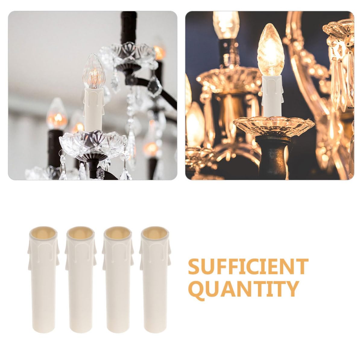 15pcs Candle Socket Covers Drip Candle Sleeves for Home