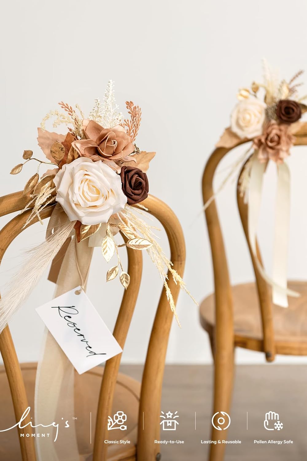 Lings Moment 8pcs Wedding Aisle Chair Decorations 1