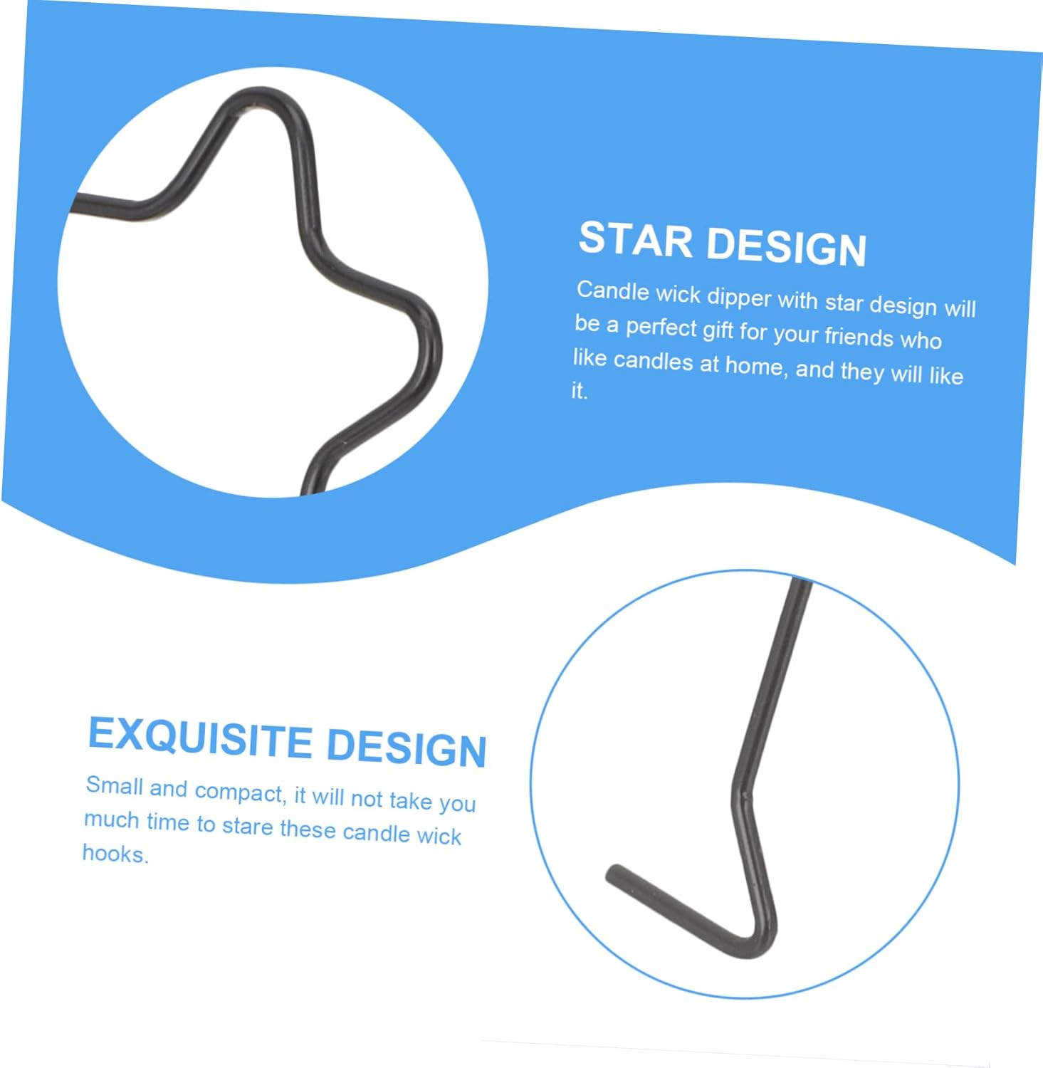 STOBAZA 2pcs Star Design Candle Wick Dippers